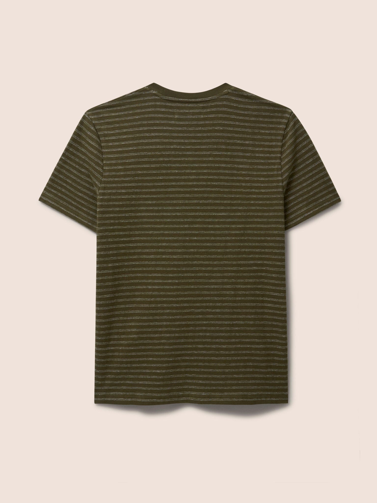 Lucca Classic Organic Cotton Short Sleeve T-Shirt in Brown Stripe T-Shirts- Gandys
