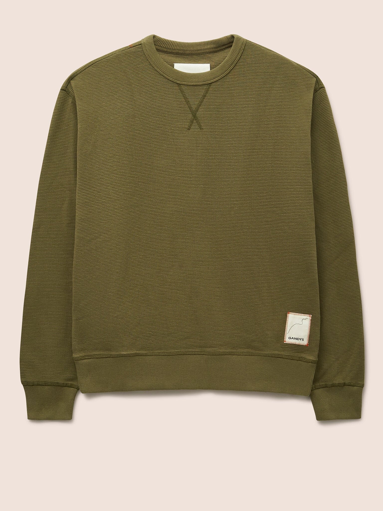 Luzon Cotton Waffle Crew Neck Jumper Layering- Gandys
