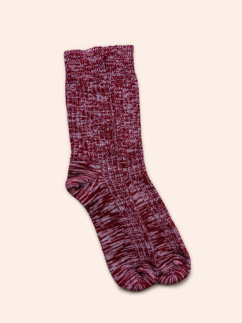 Made in England Wool Socks in Burgundy Accessories- Gandys
