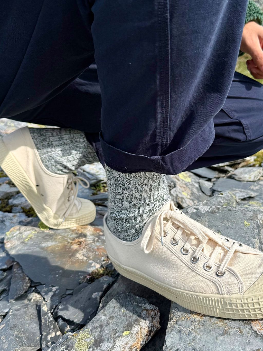 Made in England Wool Socks in Green Accessories- Gandys