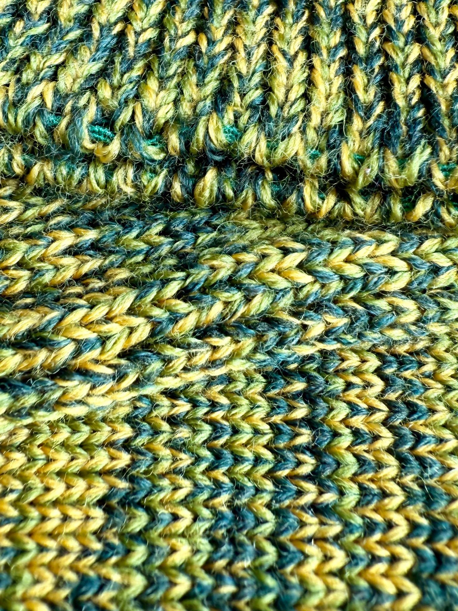 Made in England Wool Socks in Green/Yellow Mix Accessories- Gandys