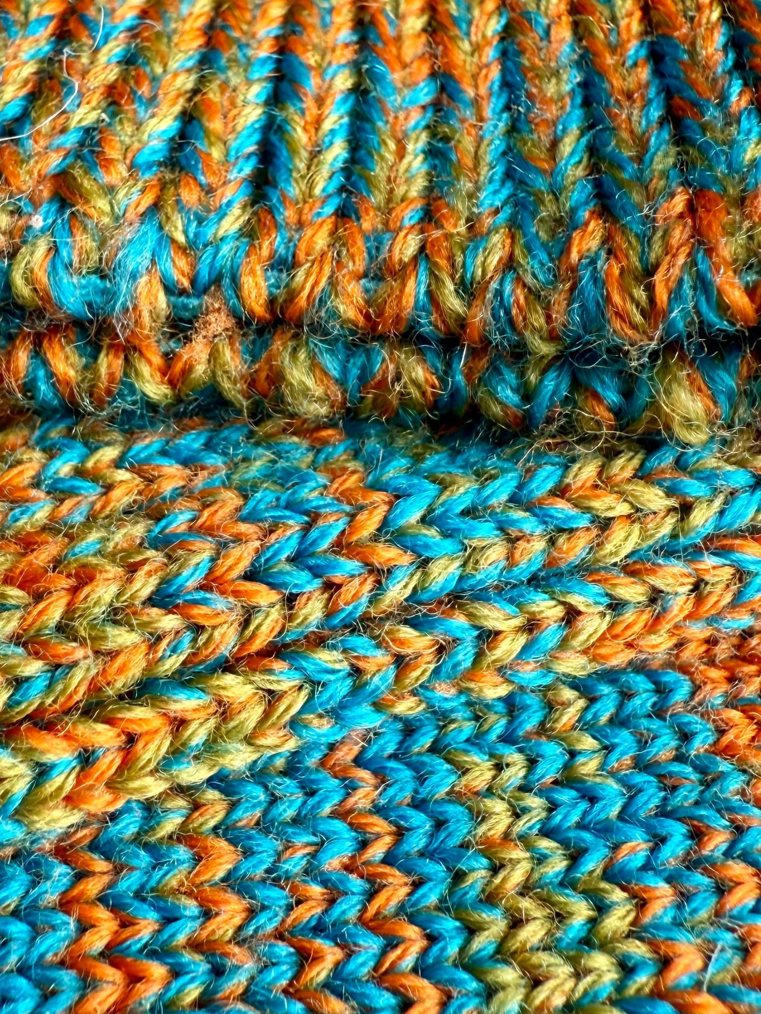 Made in England Wool Socks in Orange/Turquoise Mix Accessories- Gandys