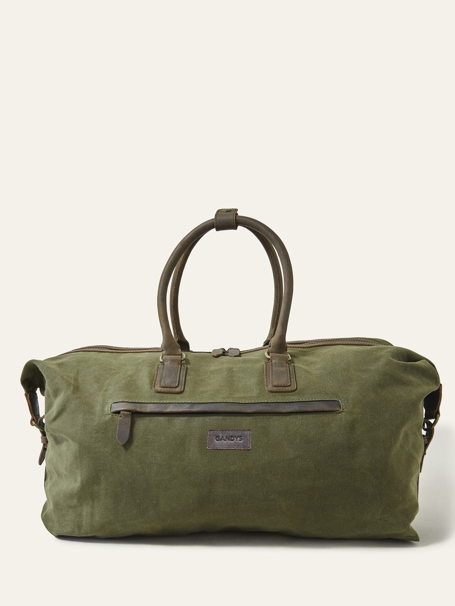 Manaus Waxed Cotton Holdall Bag in Khaki Bags- Gandys