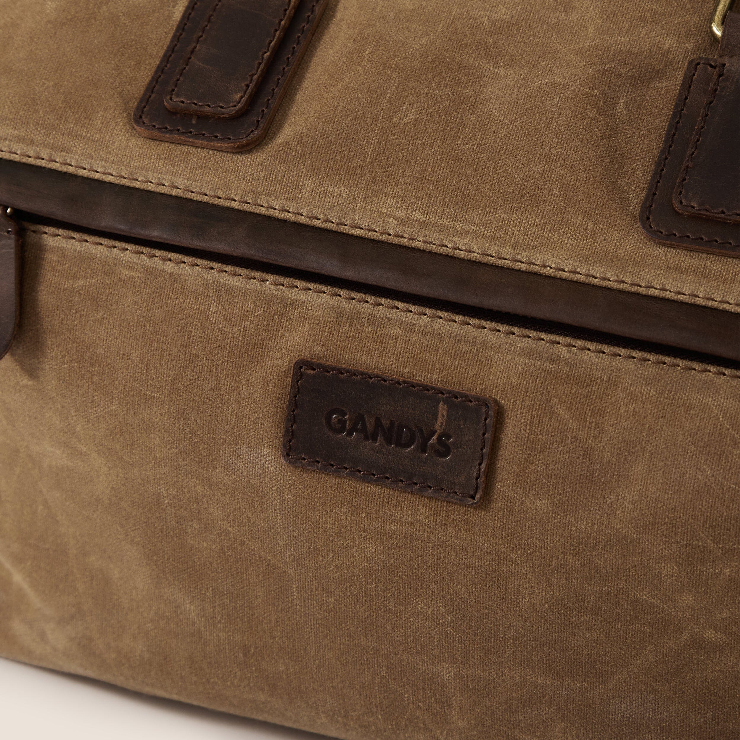 Manaus Waxed Cotton Holdall Bag in Sand Bags- Gandys
