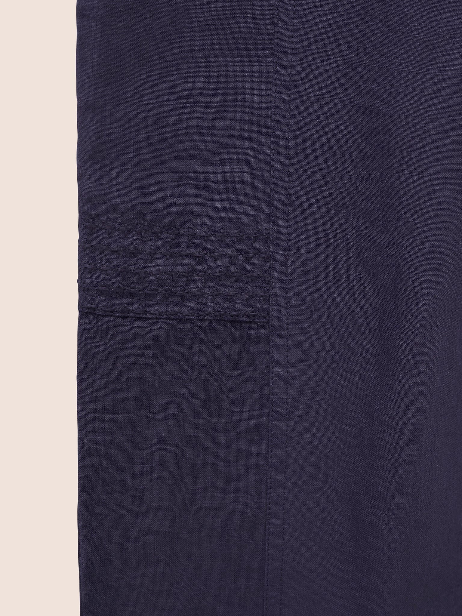 Navy Bembridge Barrel Leg Trouser Bottoms- Gandys