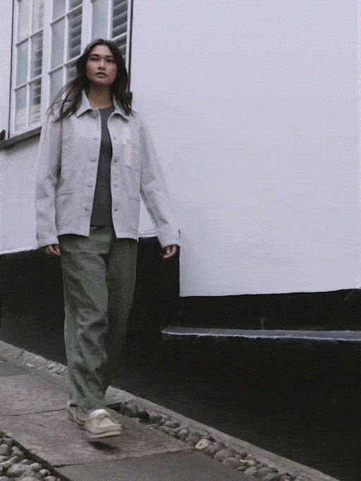 Navy Bembridge Barrel Linen Trouser Bottoms- Gandys