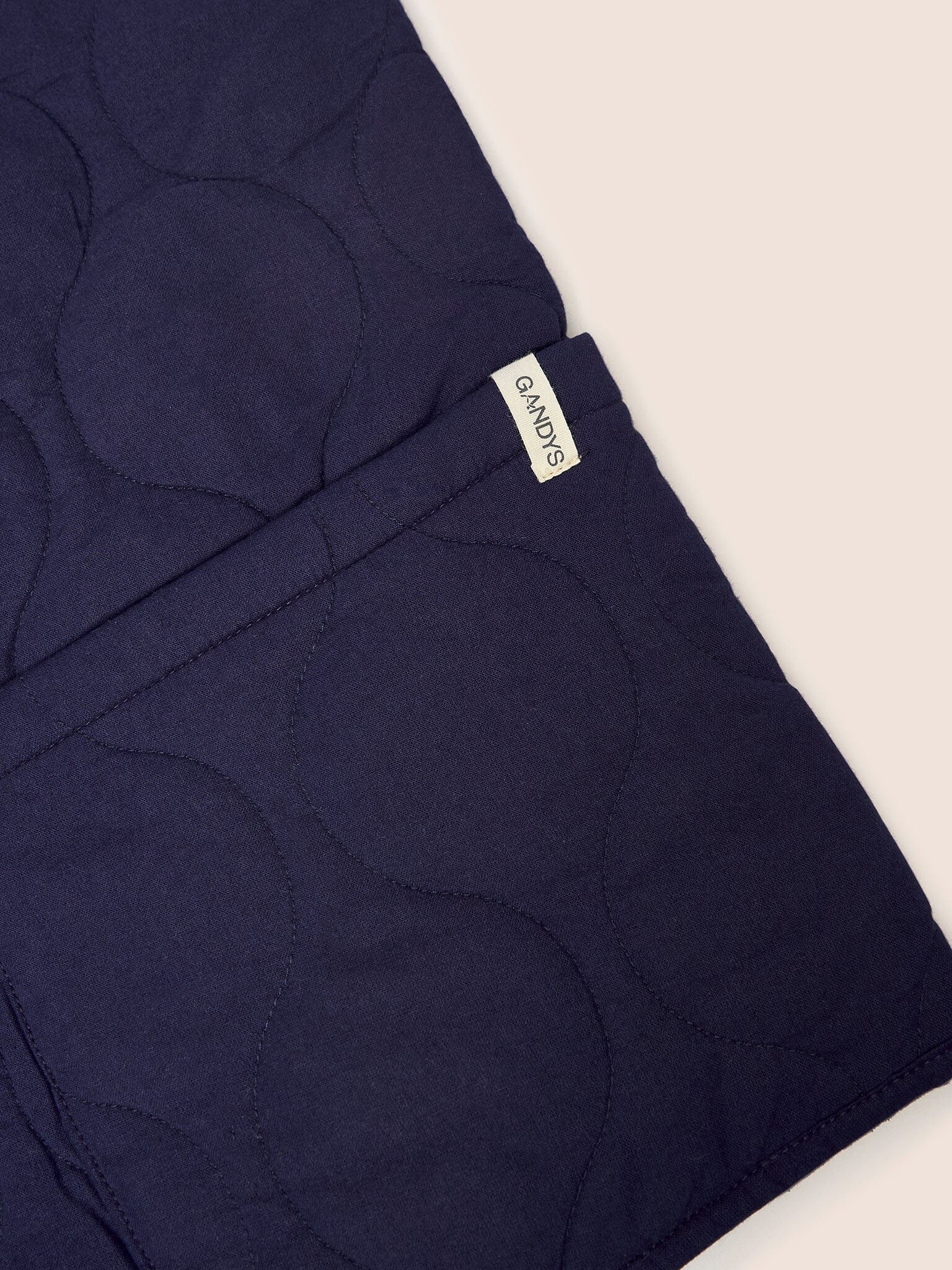 Navy Hudson Quilted Cotton Gilet Layering- Gandys