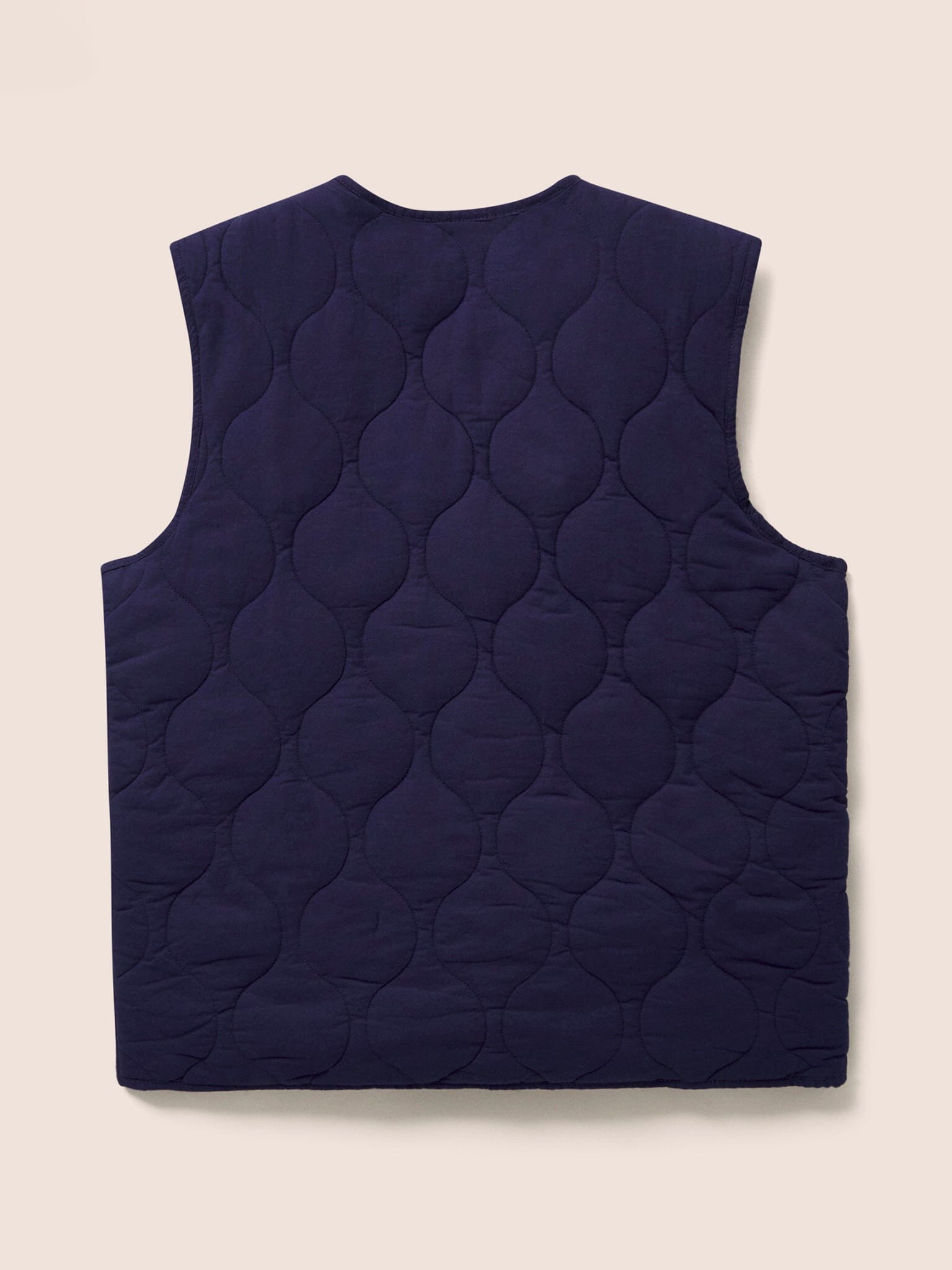 Navy Hudson Quilted Cotton Gilet Layering- Gandys