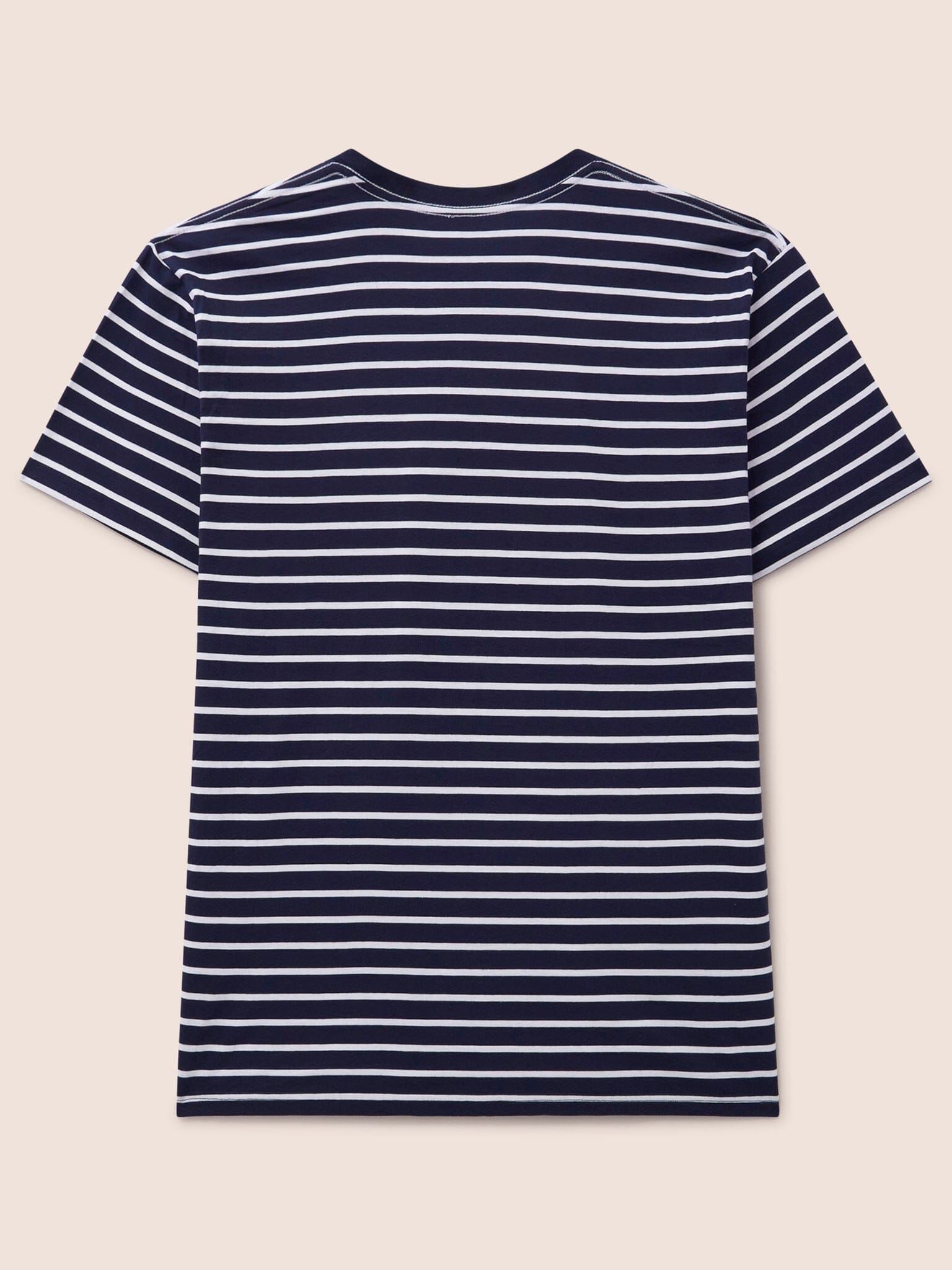 Navy Malibu Striped T-Shirt T-Shirts- Gandys