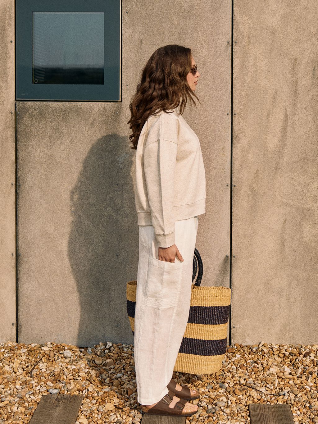 Oatmeal Siena Crew Sweater Layering- Gandys