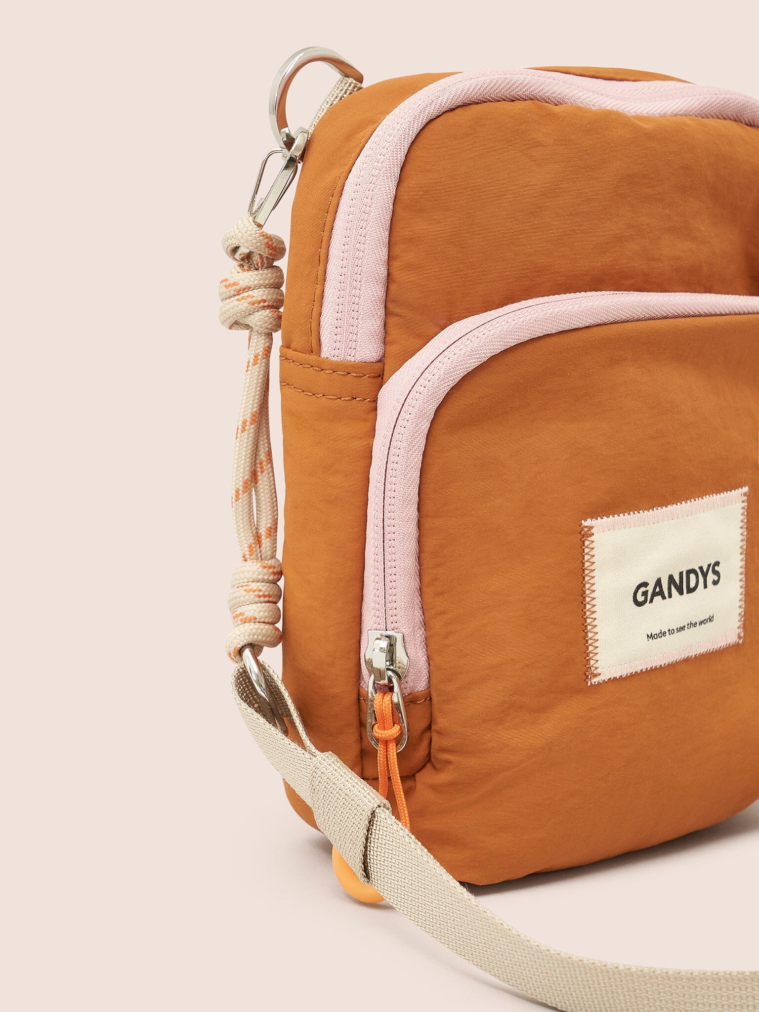 Orange Bello Small Crossbody Bag Bags- Gandys