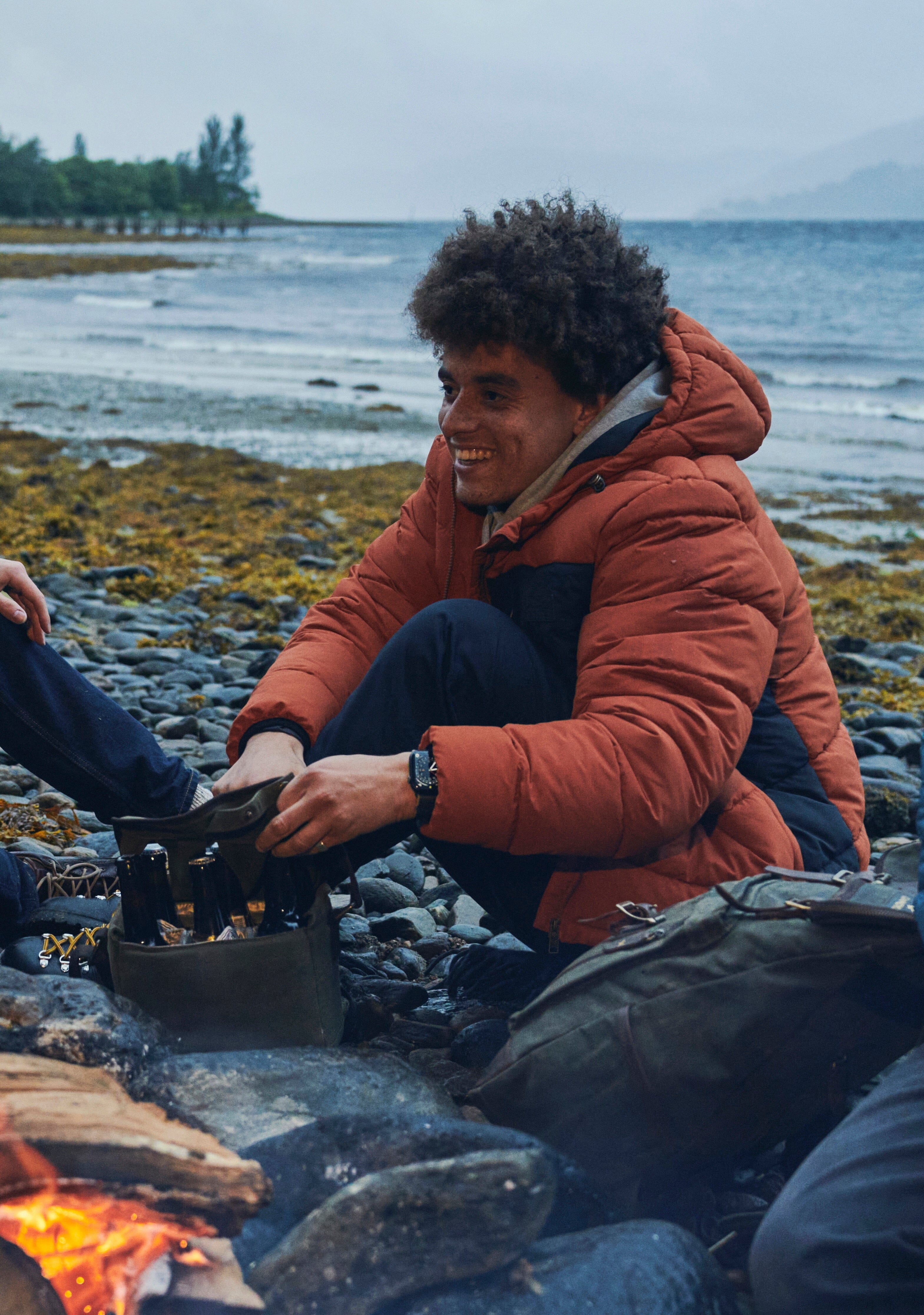 Orange Berland Puffer Jacket Outerwear- Gandys