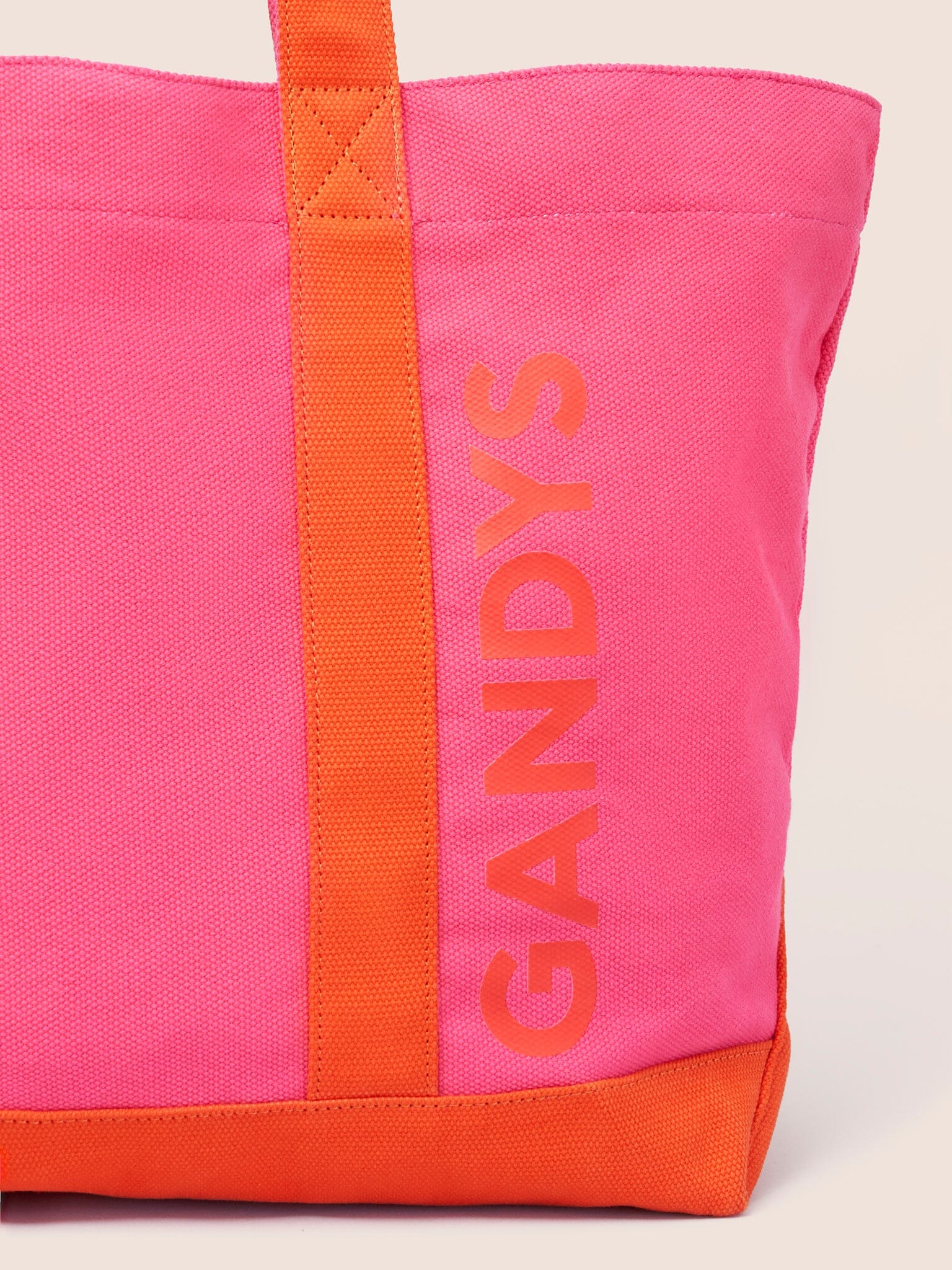 Orange Rio Cotton Beach Tote Bags- Gandys