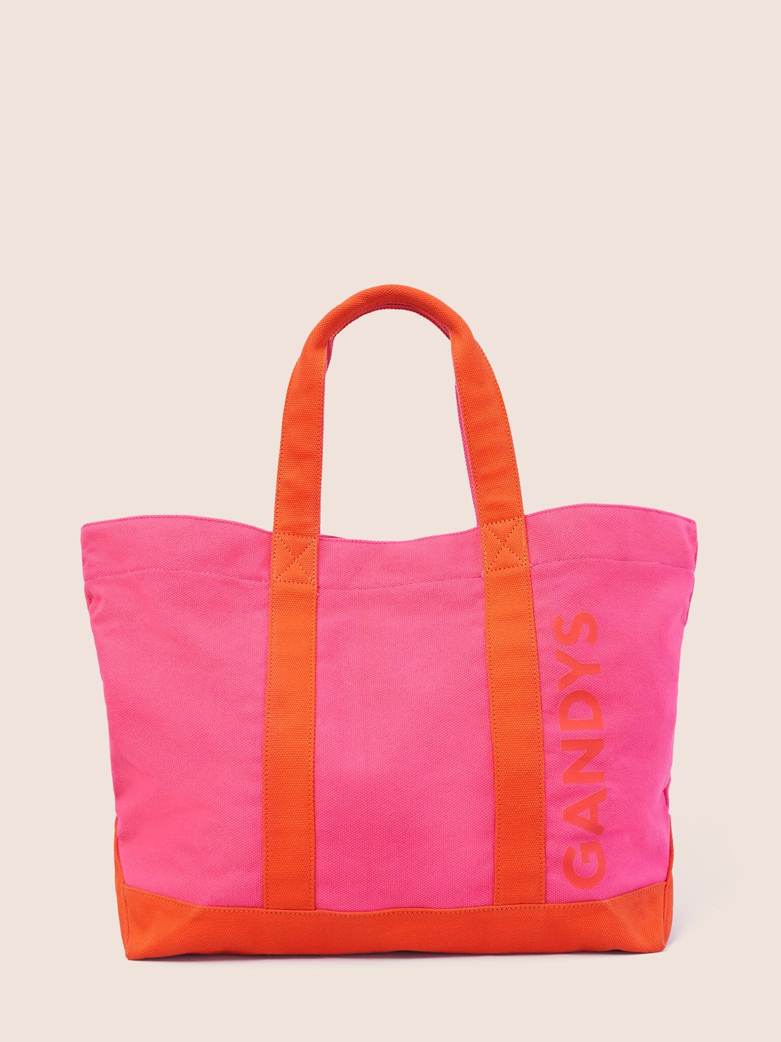 Orange Rio Cotton Beach Tote Bags- Gandys