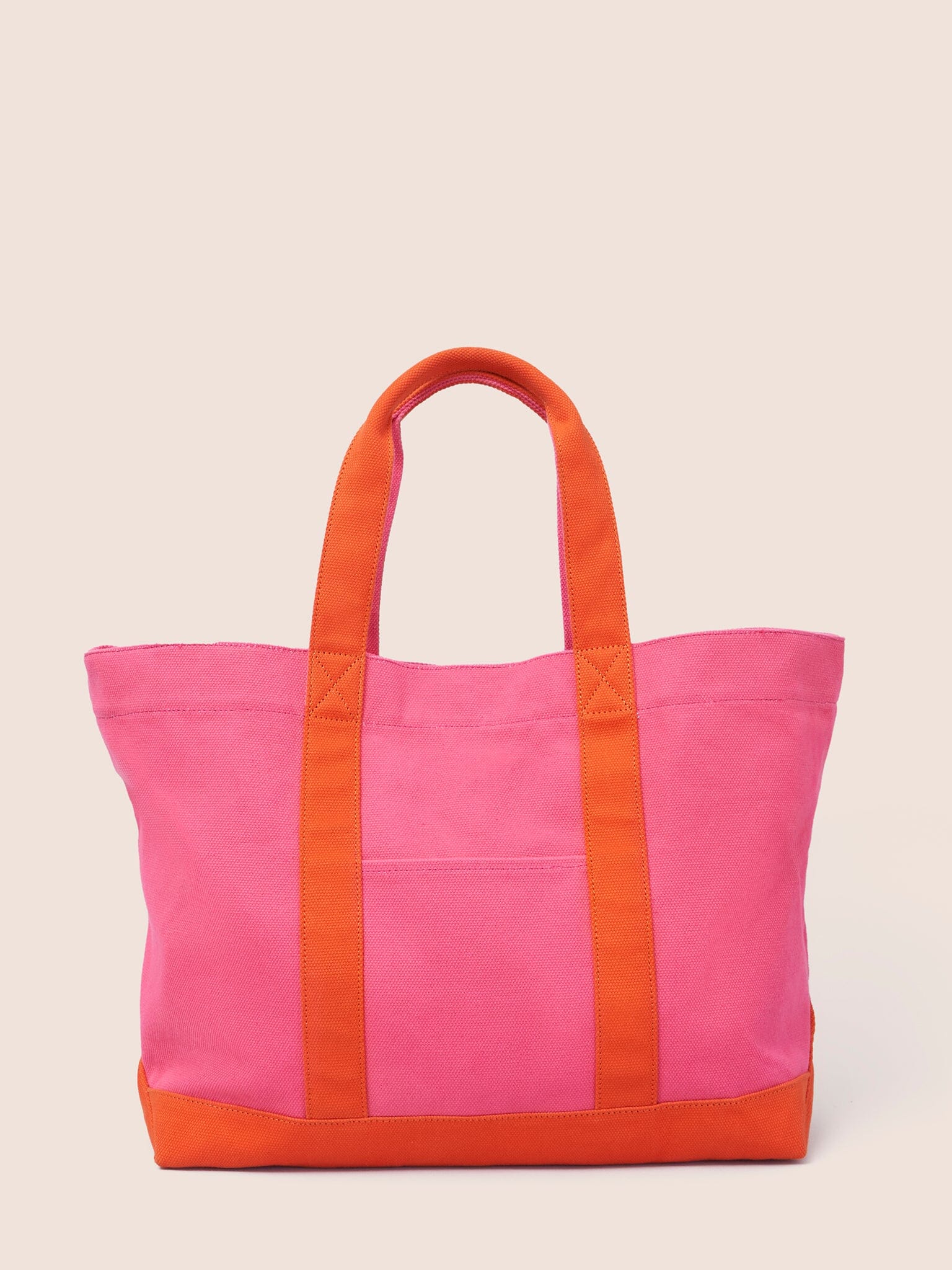 Orange Rio Cotton Beach Tote Bags- Gandys