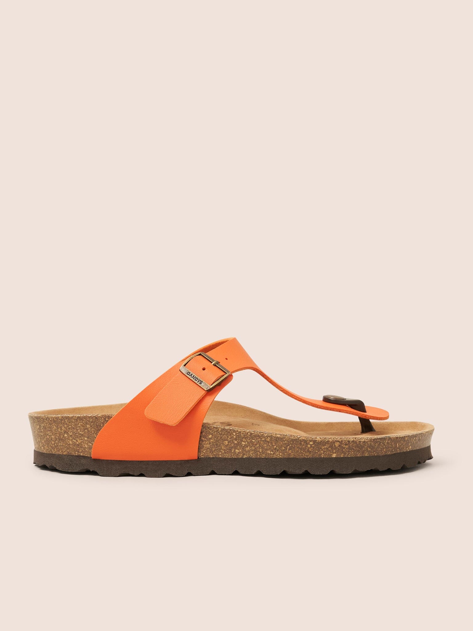 Orange Seville Toe Post Footbed Sandal Footwear- Gandys