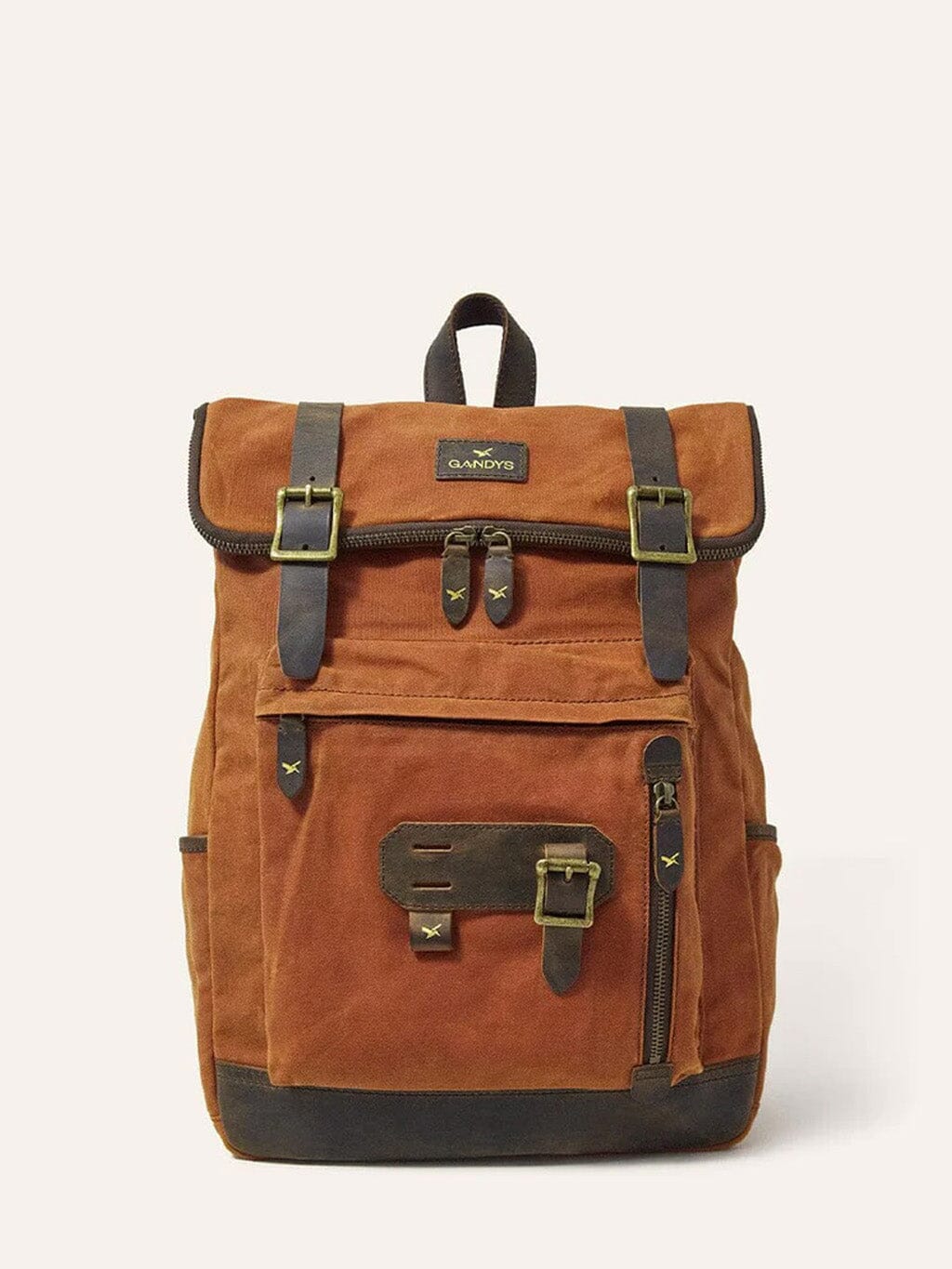 Orange Waxed Cotton Bali Backpack Bags- Gandys