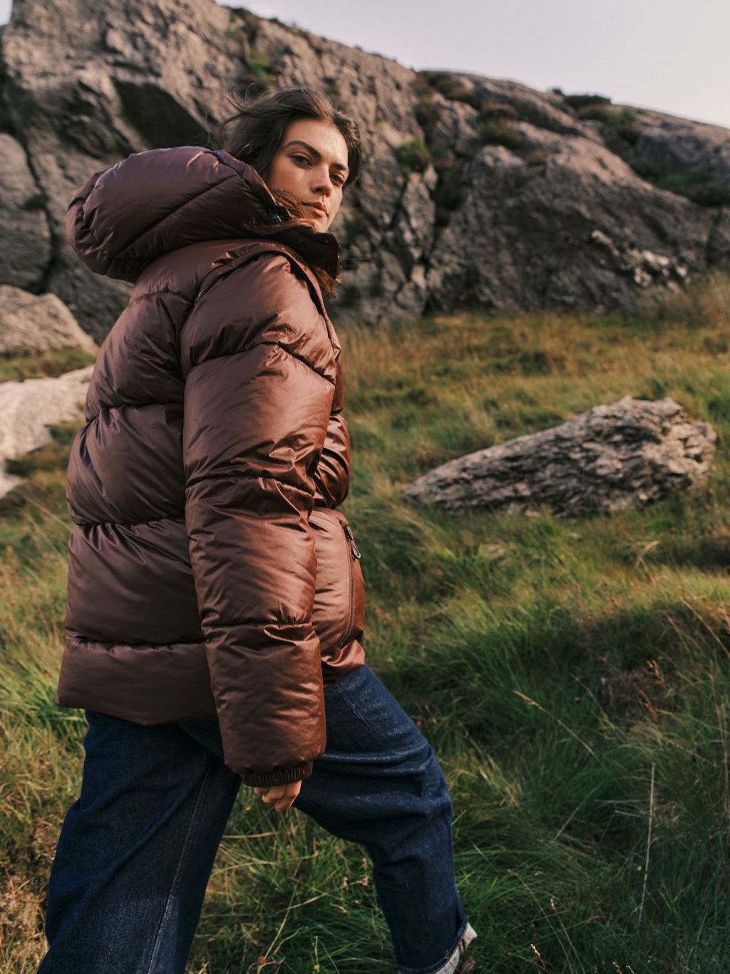 Orkney Multiway Detachable Sleeves Puffer Coat in Burgundy Outerwear- Gandys