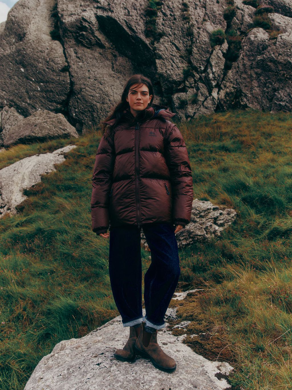 Orkney Multiway Detachable Sleeves Puffer Coat in Burgundy Outerwear- Gandys