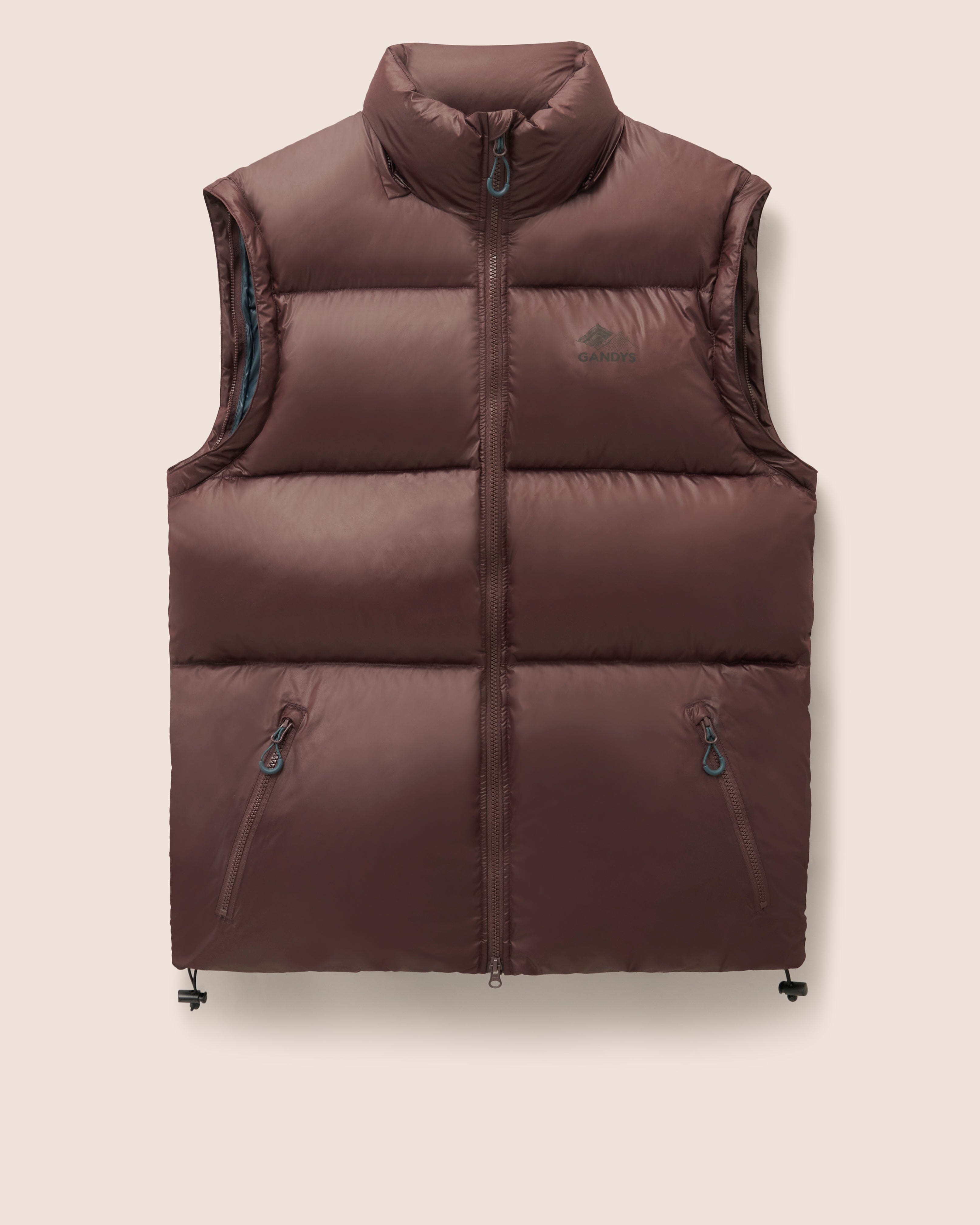 Orkney Multiway Detachable Sleeves Puffer Coat in Burgundy Outerwear- Gandys