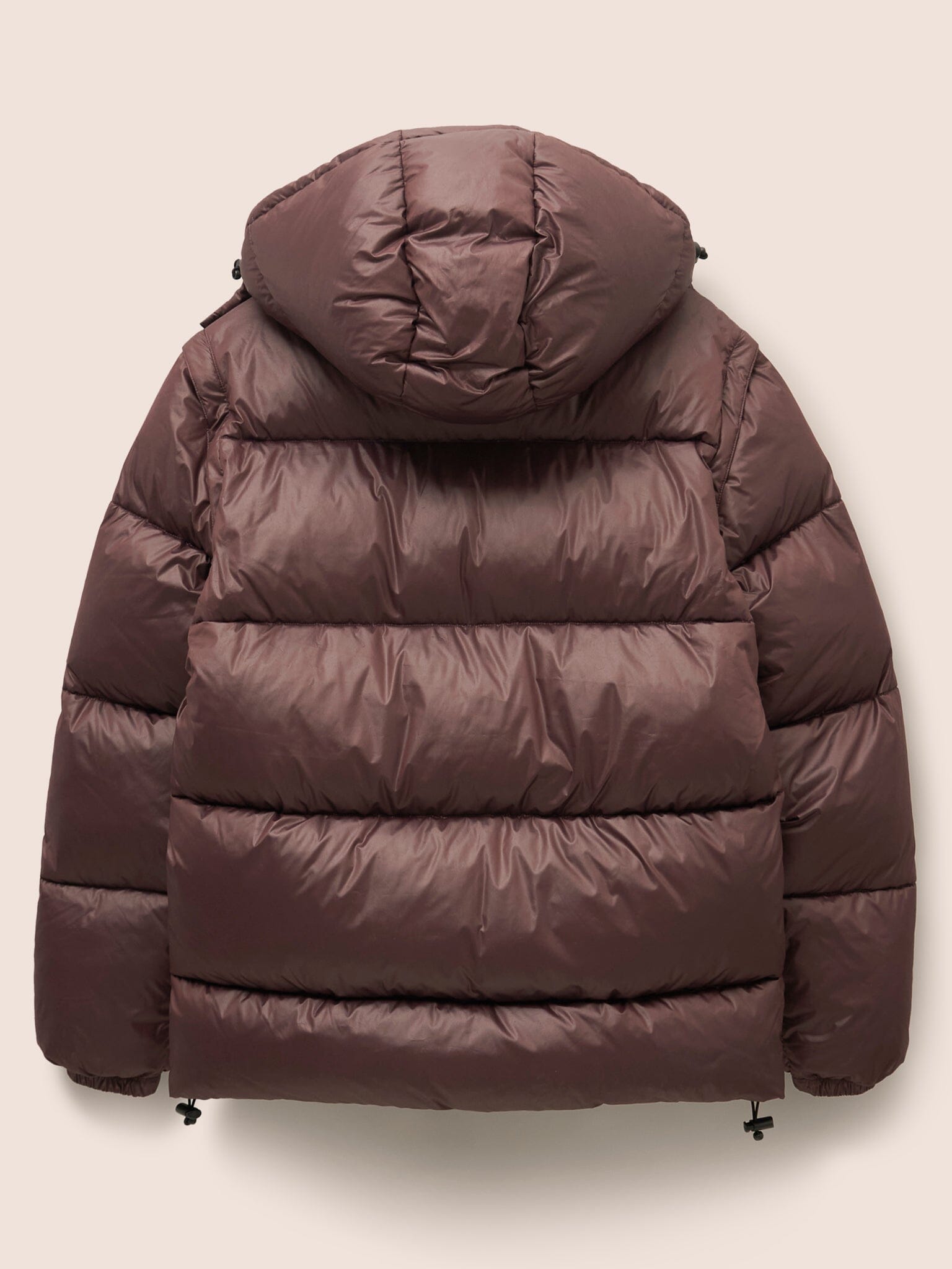 Orkney Multiway Detachable Sleeves Puffer Coat in Burgundy Outerwear- Gandys