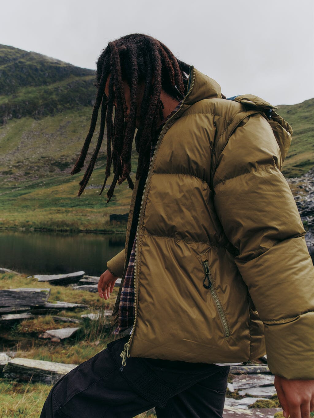 Orkney Multiway Detachable Sleeves Puffer Coat in Green Outerwear- Gandys