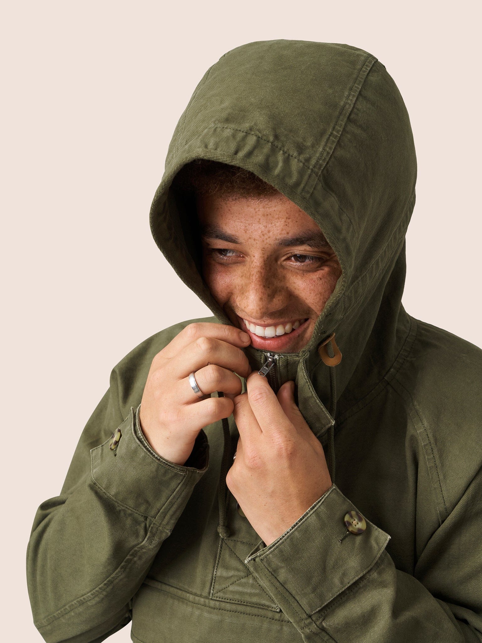 Oslo Cotton Overhead Parka Jacket Outerwear- Gandys