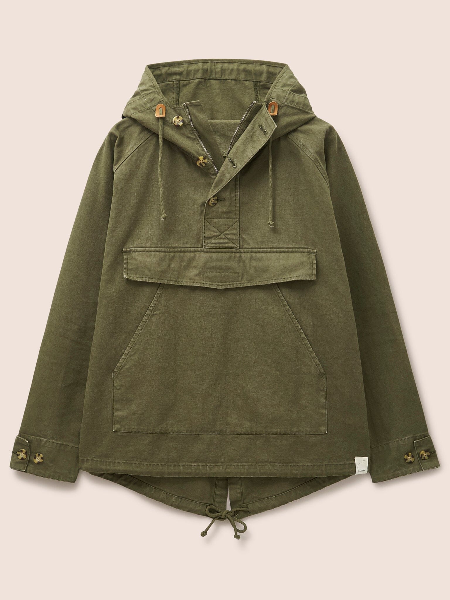 Oslo Cotton Overhead Parka Jacket Outerwear- Gandys