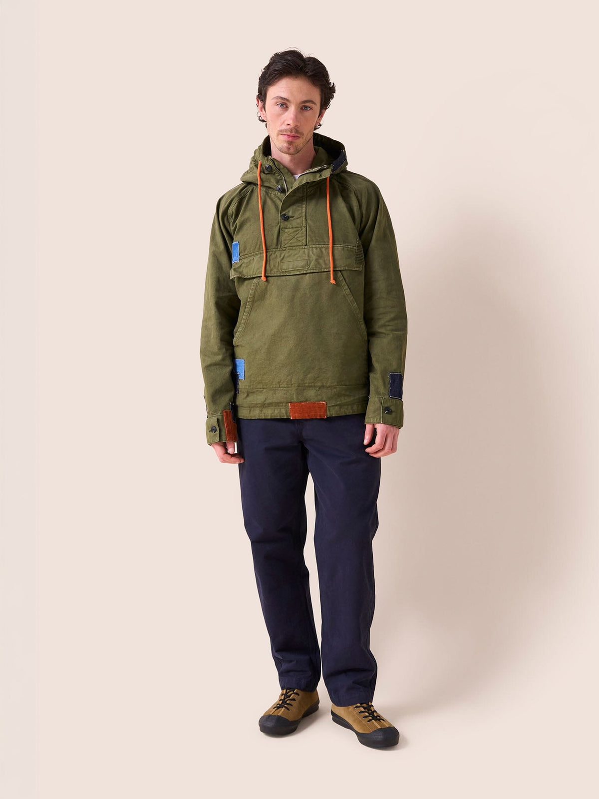 Oslo Cotton Patchwork Overhead Parka Jacket