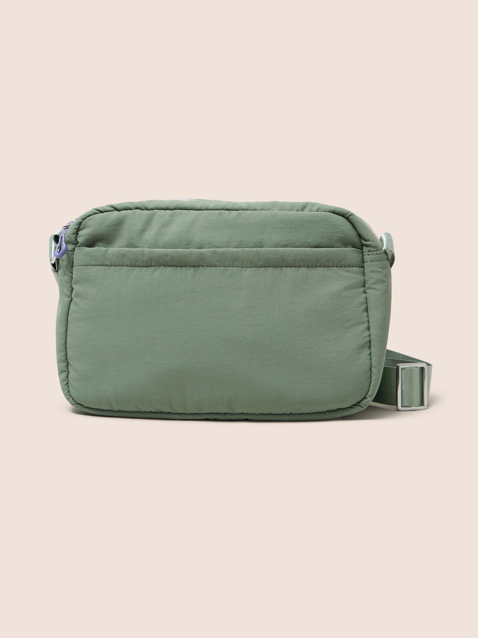 Panama Recycled Nylon Lightweight Crossbody Shoulder Bag in Hedge Green Bags- Gandys
