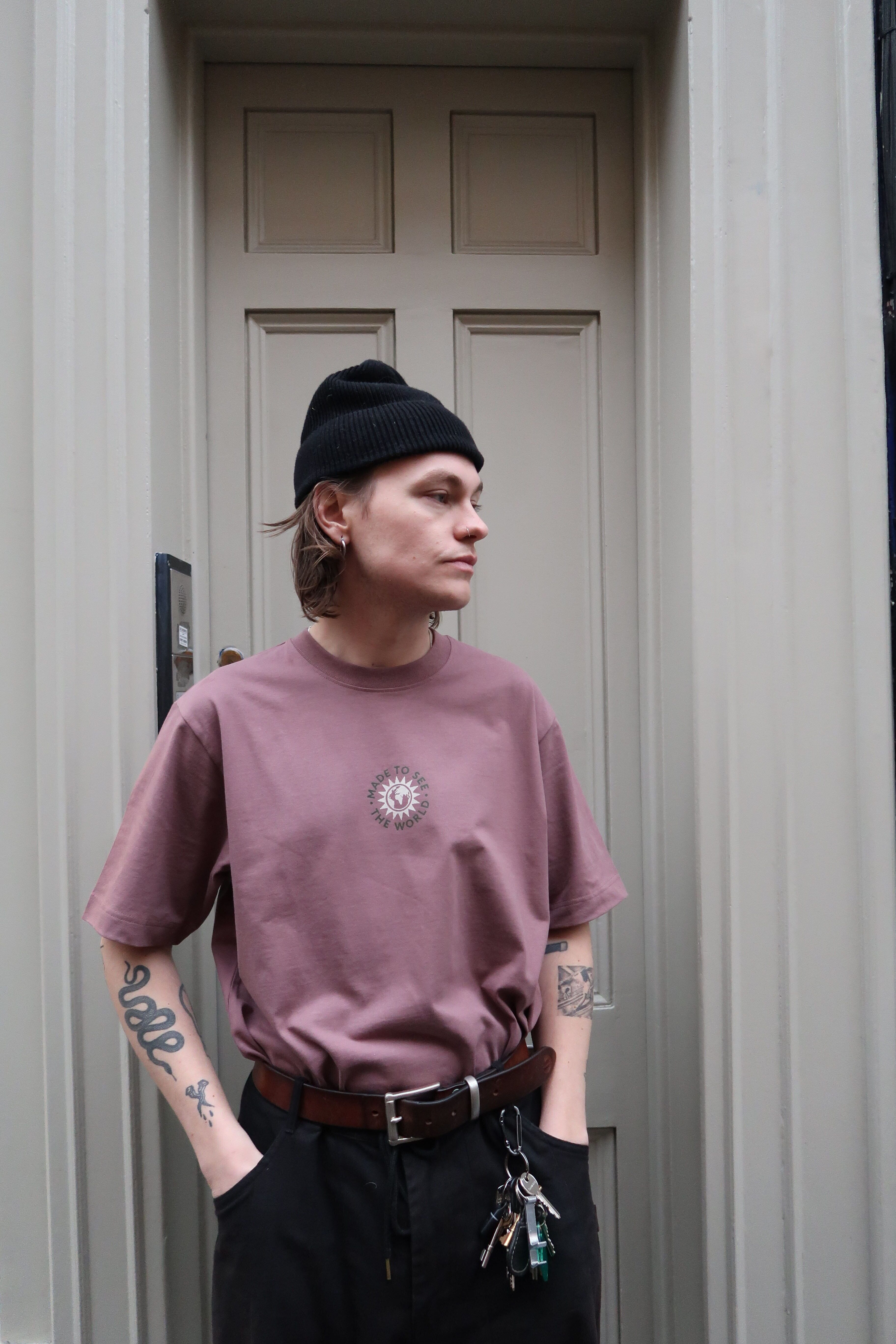 Pink Bali Campus T-Shirt T-Shirts- Gandys