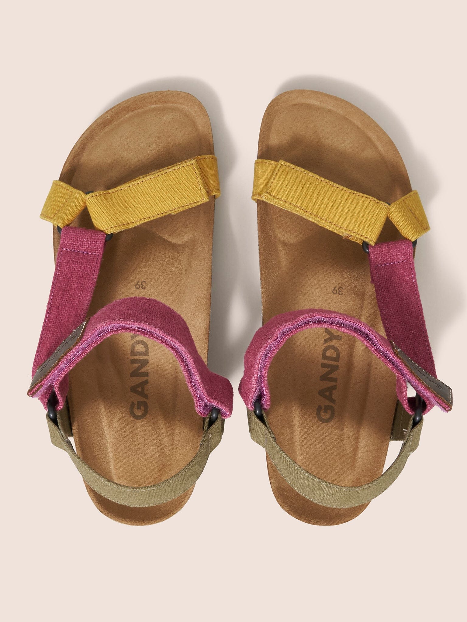 Pink Multi Palma Recycled Canvas Trekking Sandal Footwear- Gandys