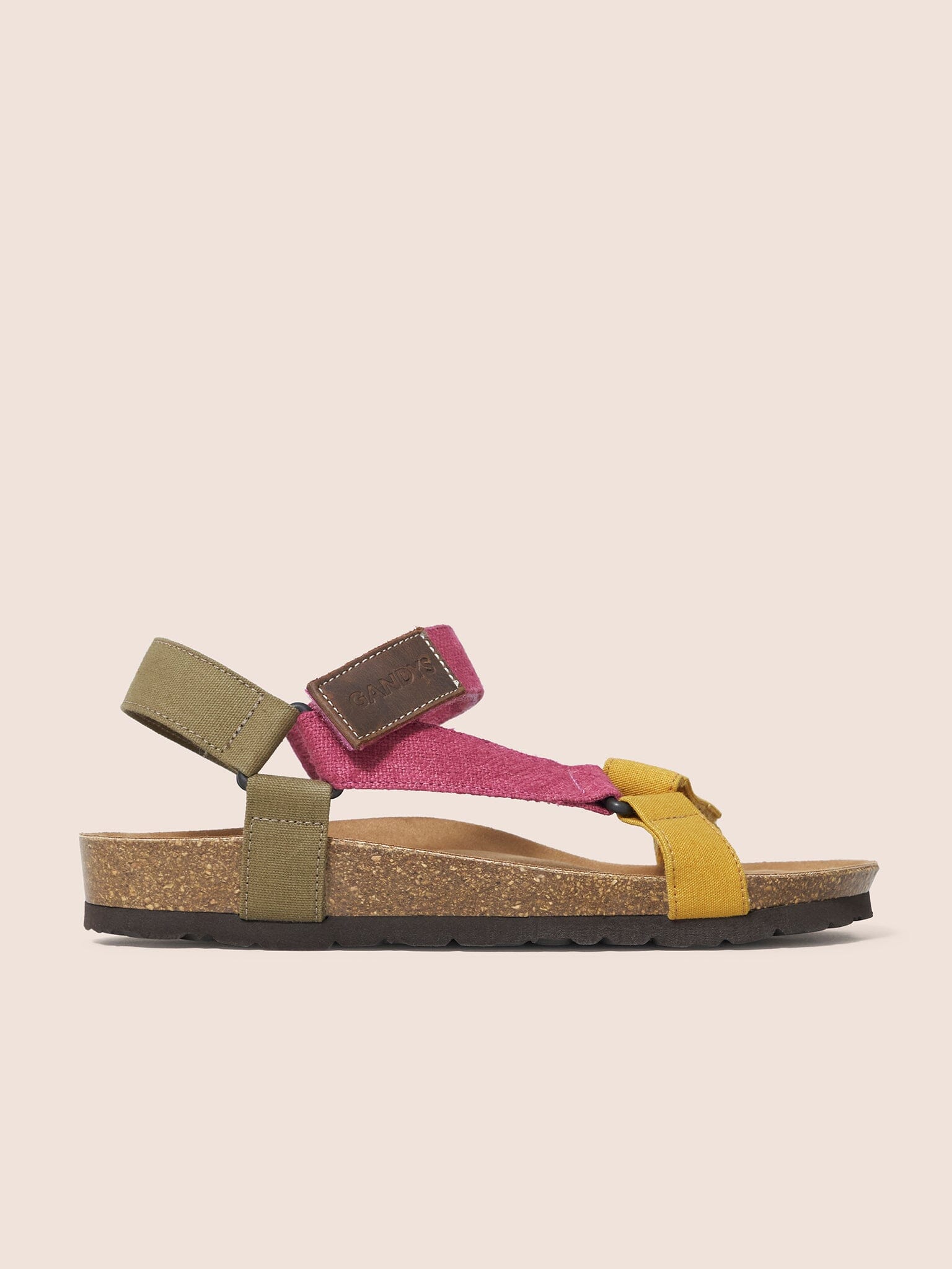 Pink Multi Palma Recycled Canvas Trekking Sandal Footwear- Gandys