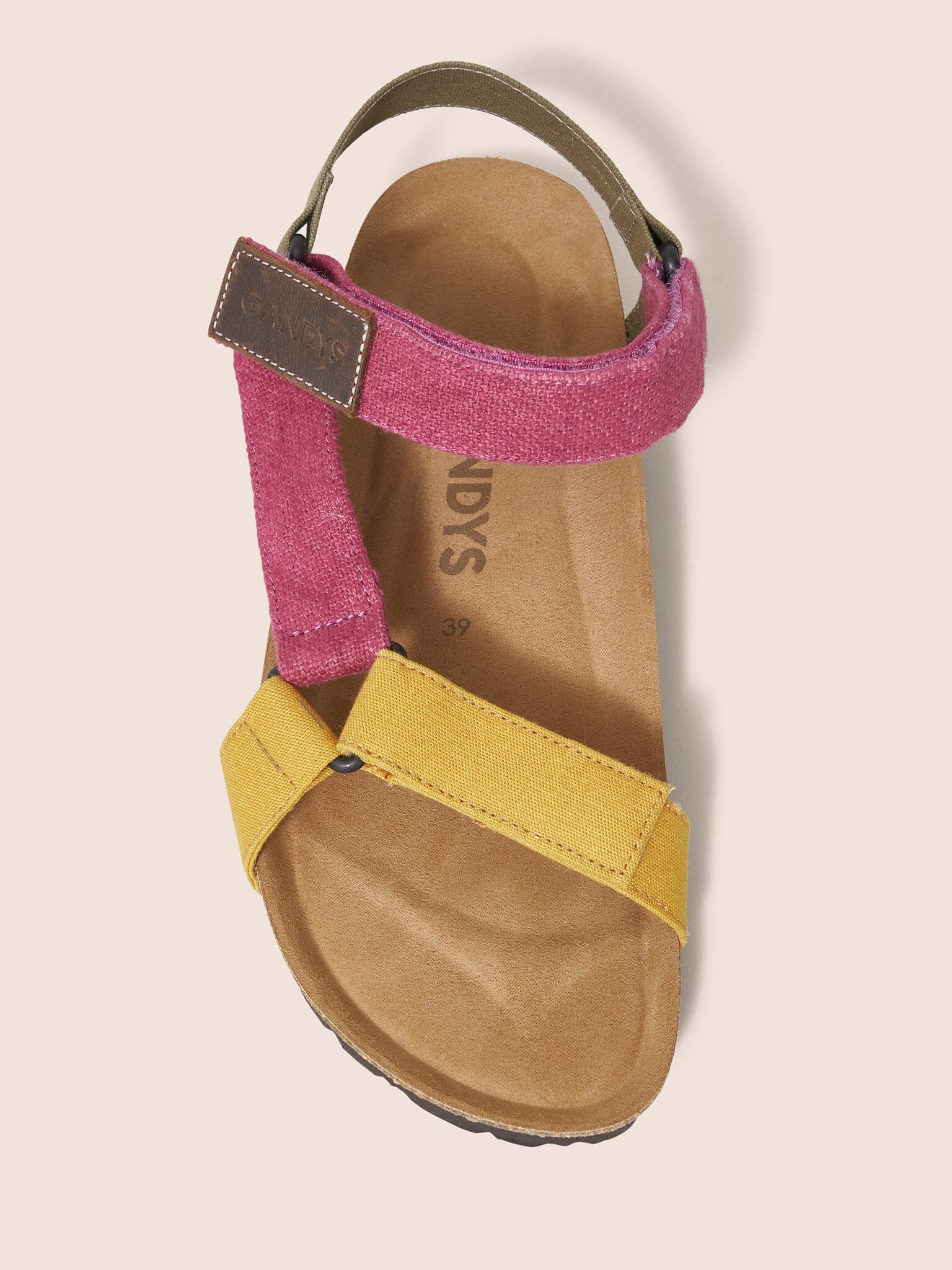 Pink Multi Palma Recycled Canvas Trekking Sandal Footwear- Gandys