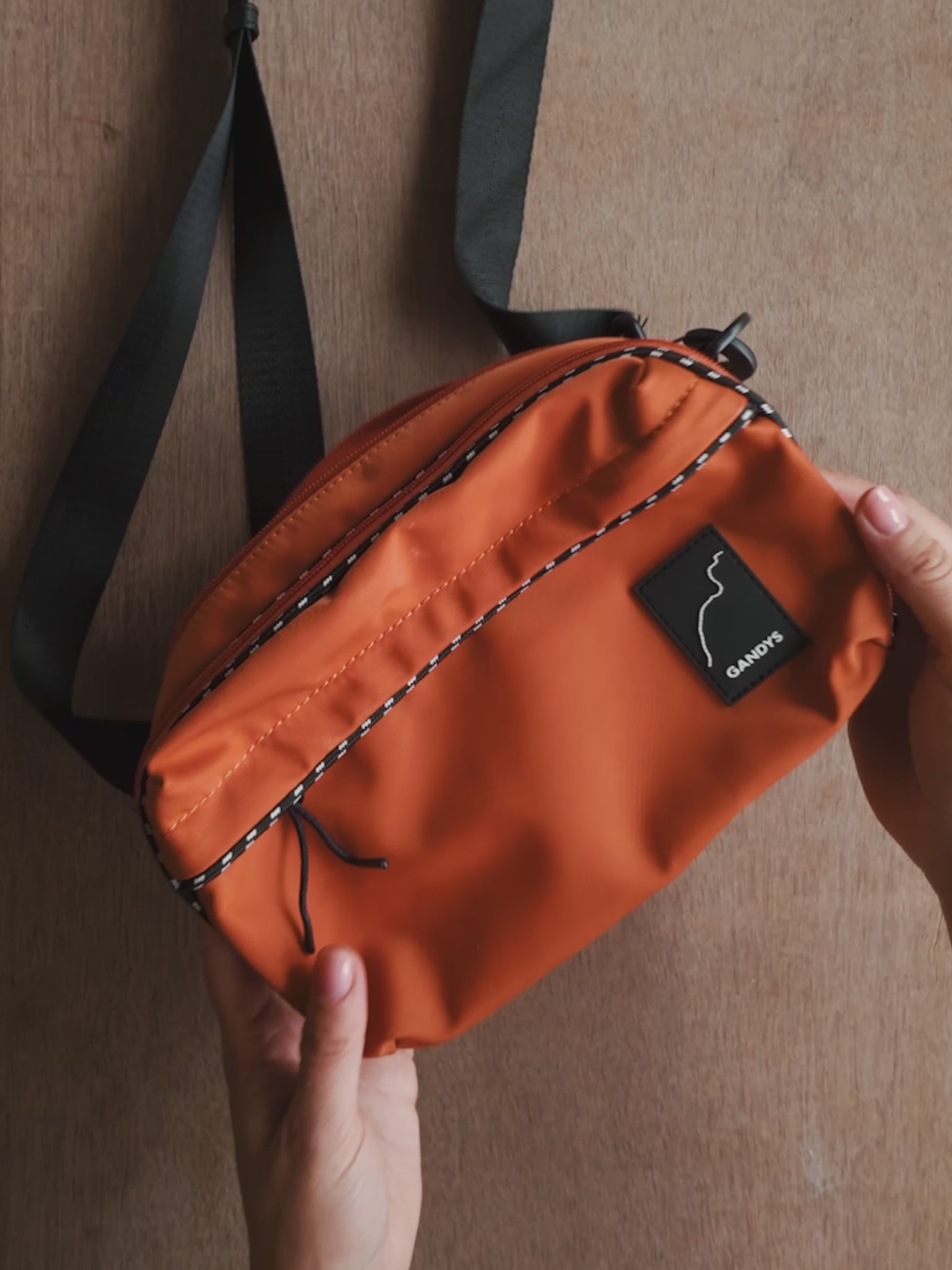 Urban Trek Recycled Modular Crossbody Bag in Orange