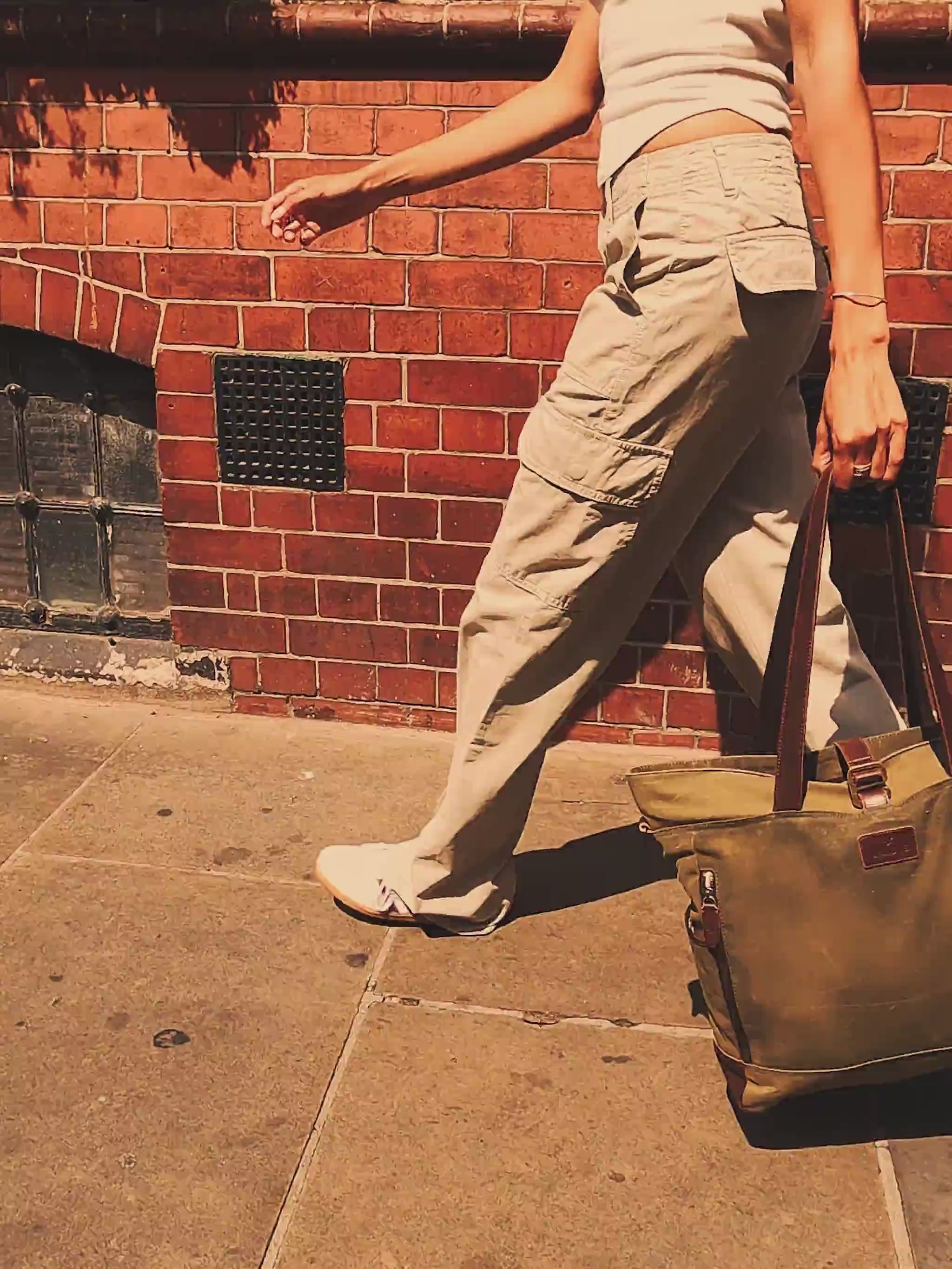 Jaipur Waxed Cotton Tote Bag in Khaki