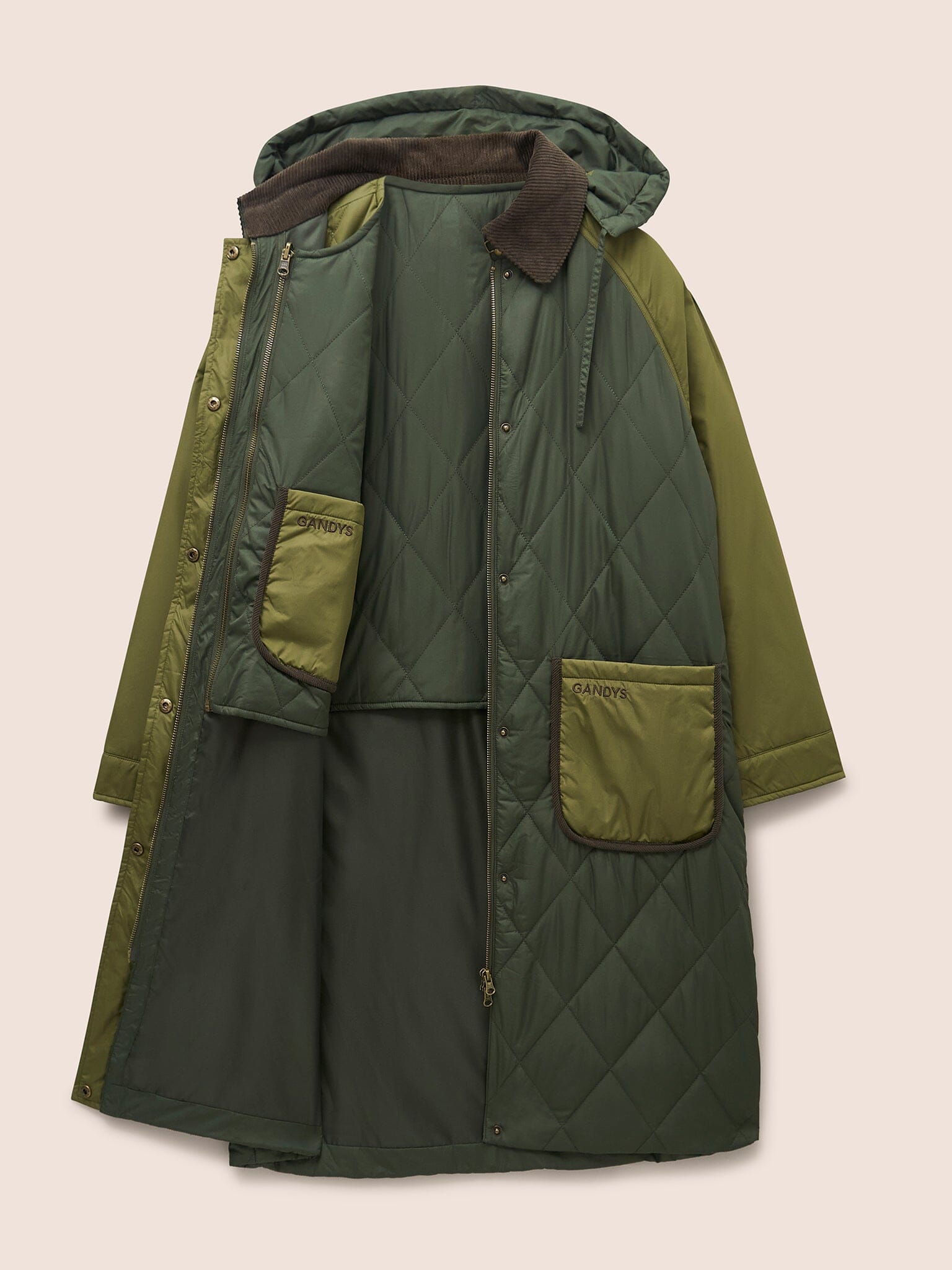 Quebec Quilted 3 in 1 Modular Longline Coat Outerwear- Gandys