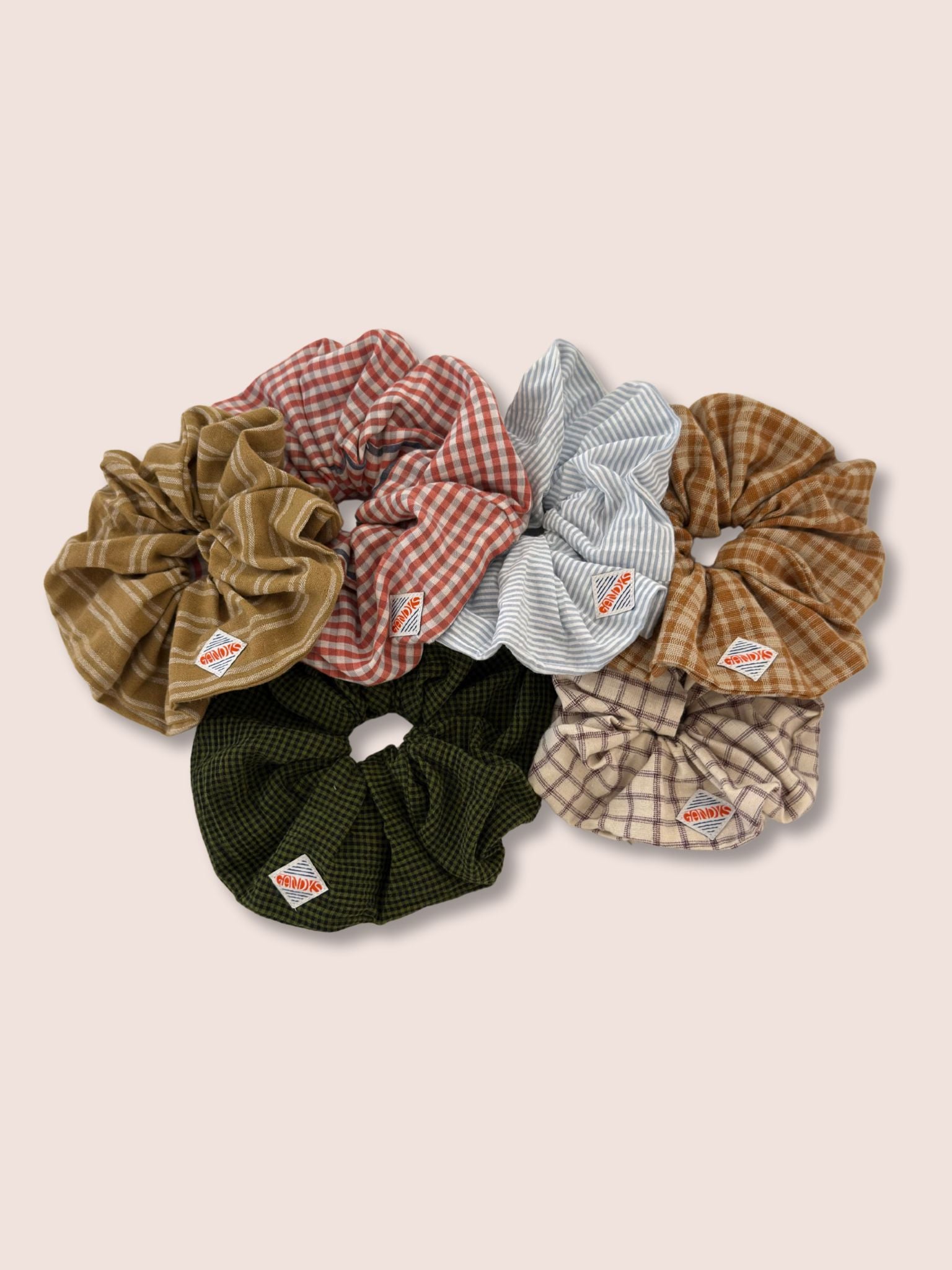 Red Check Scrunchie Accessories- Gandys