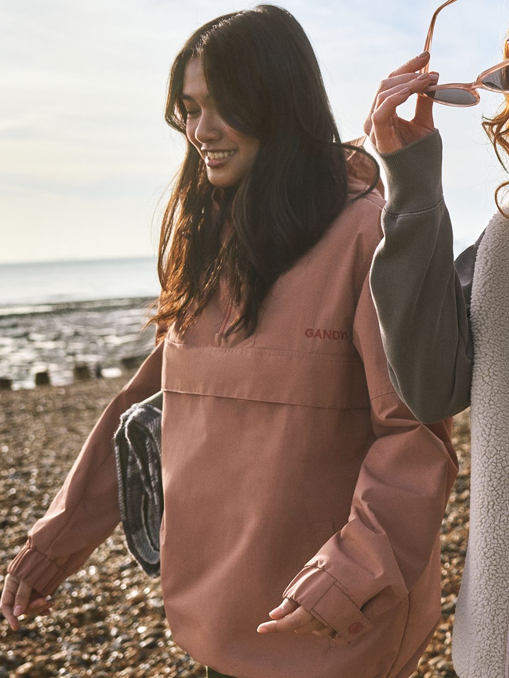 Rose Alberta Fleece Lined Overhead Jacket Outerwear- Gandys