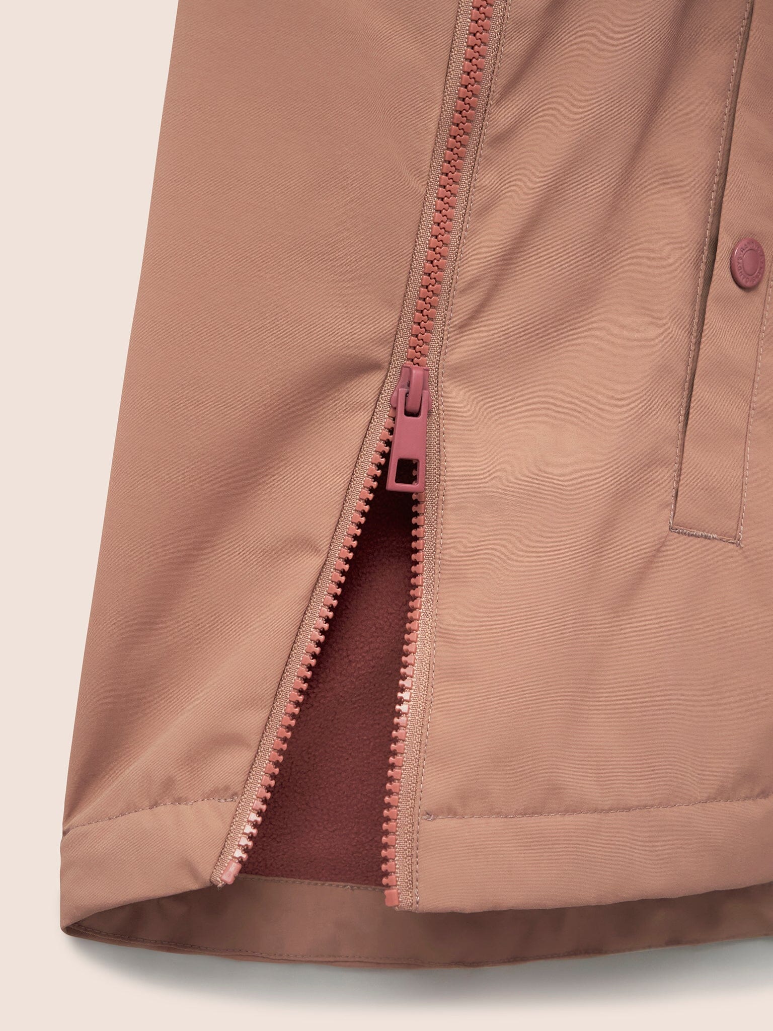 Rose Alberta Fleece Lined Overhead Jacket Outerwear- Gandys