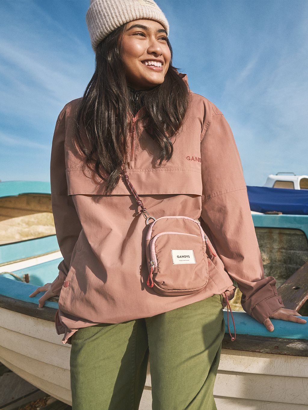 Rose Alberta Fleece Lined Overhead Jacket Outerwear- Gandys