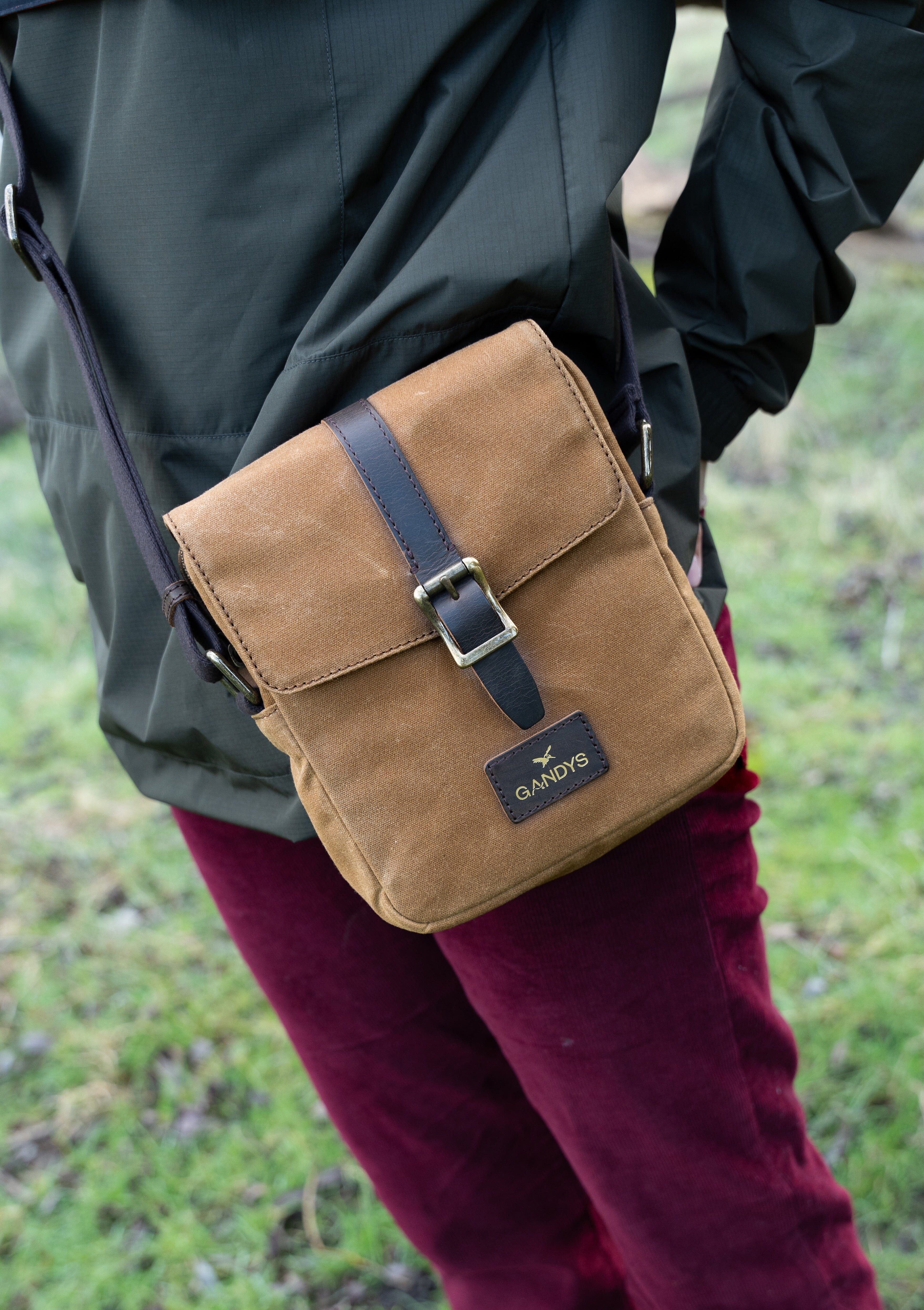 Sand Ipanema Waxed Cotton Classic Crossbody Bags- Gandys