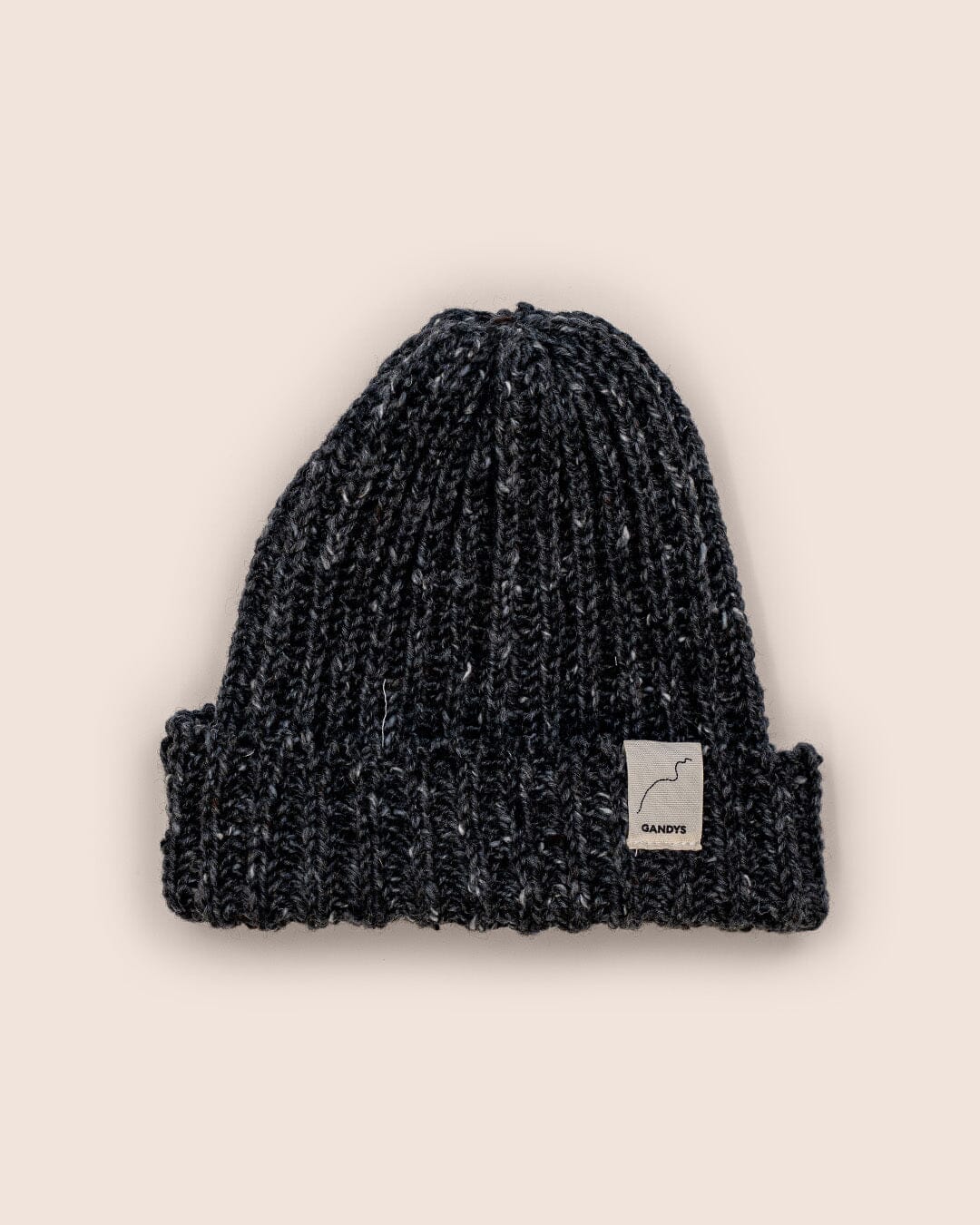 Skye Made in England Wool Beanie in Charcoal Accessories- Gandys