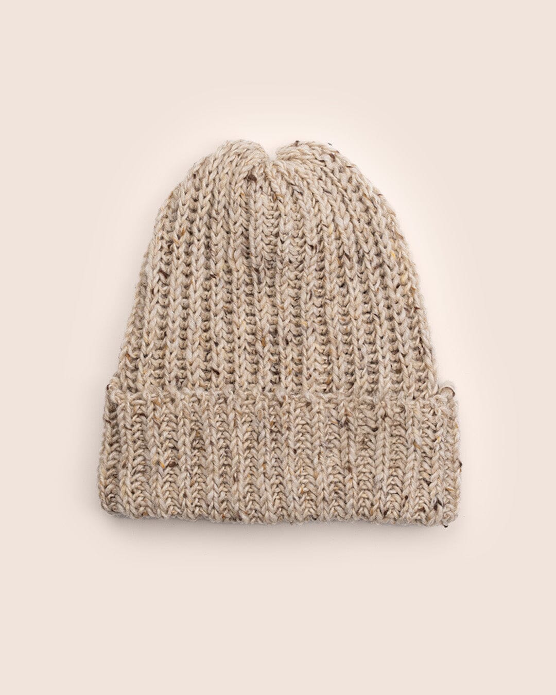 Skye Made in England Wool Beanie in Natural Slub Accessories- Gandys