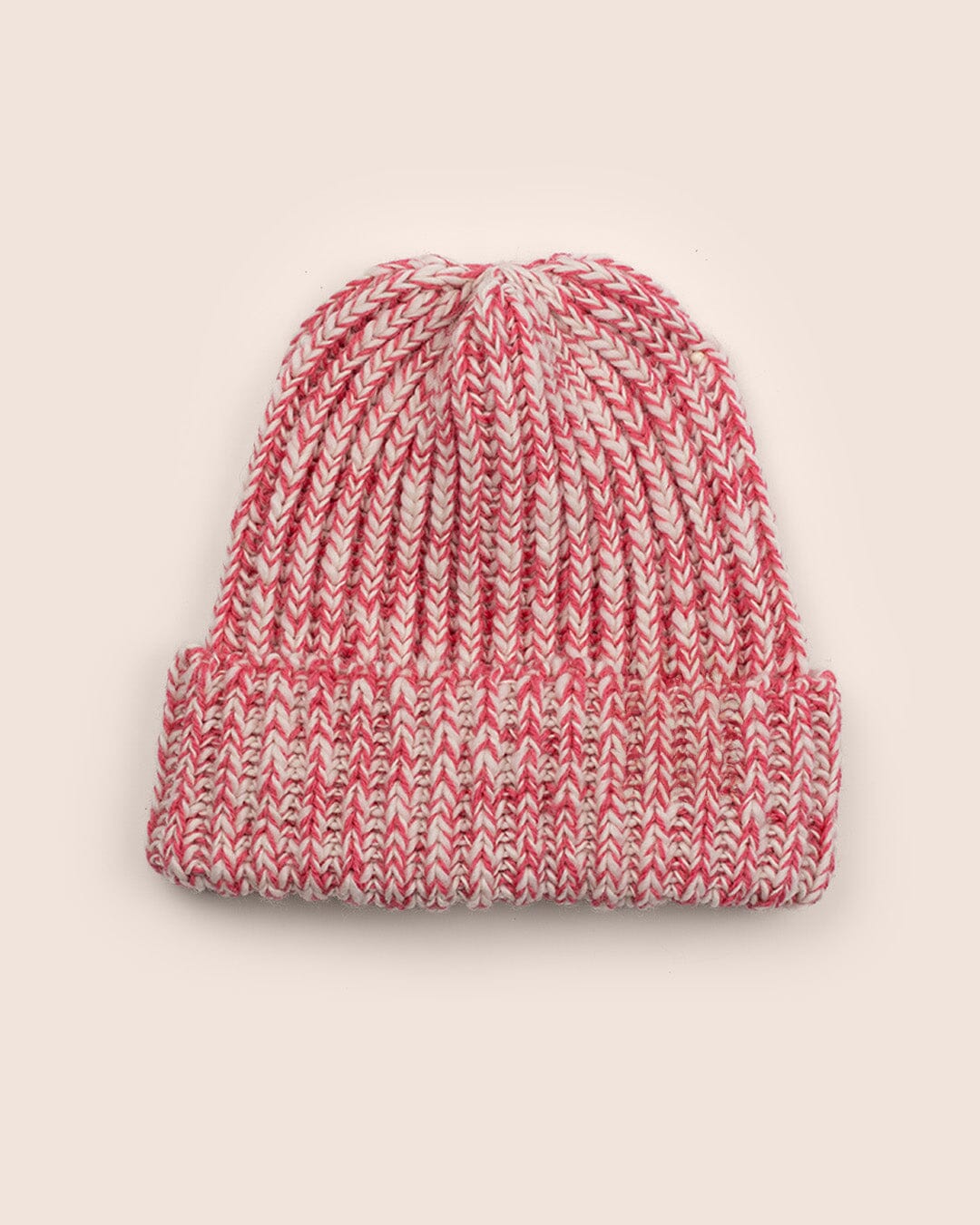 Skye Made in England Wool Beanie in Pink Marl Accessories- Gandys