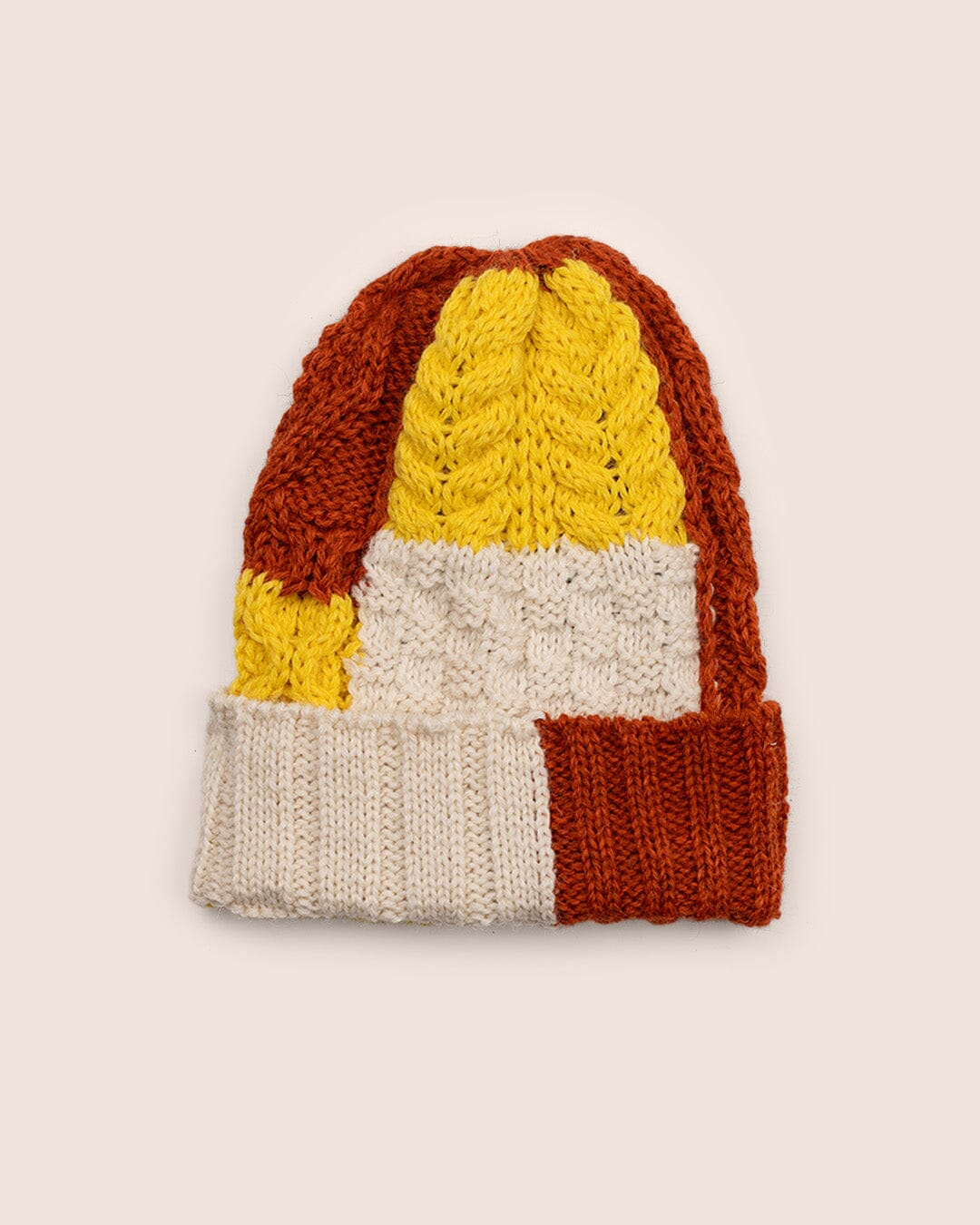Skye Made in England Wool Patchwork Beanie Accessories- Gandys