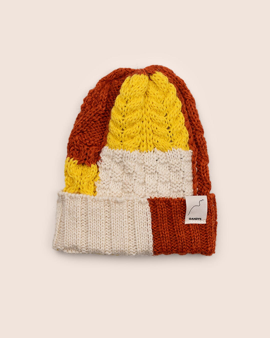 Skye Made in England Wool Patchwork Beanie Accessories- Gandys