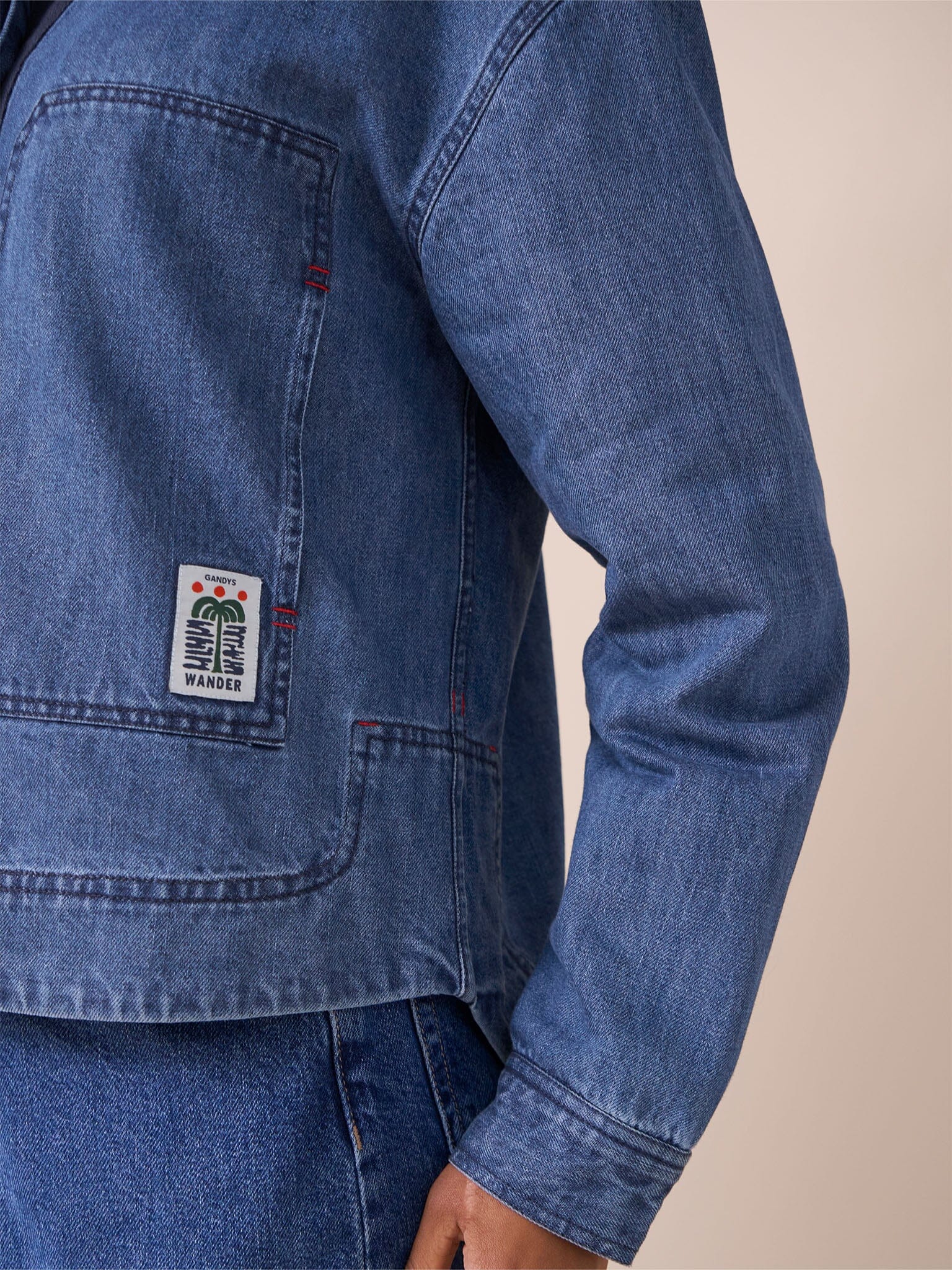 Storm Cotton Denim Shirt in Midwash Shirts- Gandys