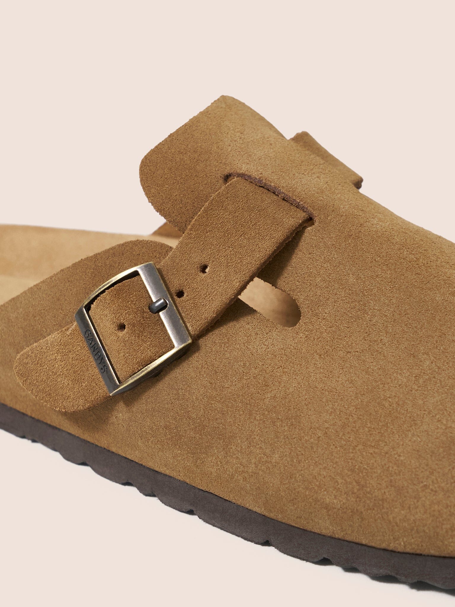Tan Terrassa Unisex Suede Clog Footbed Footwear- Gandys