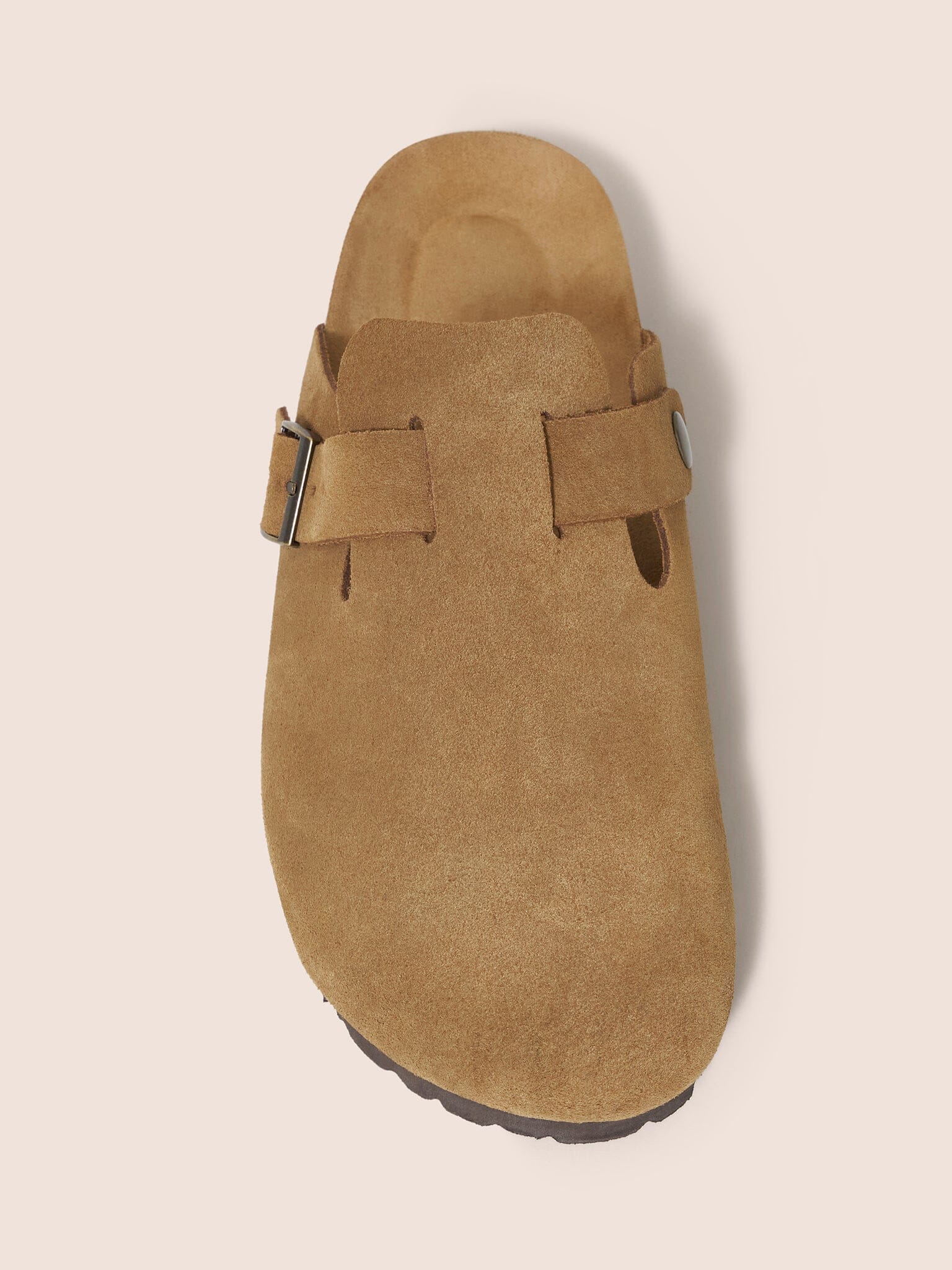 Tan Terrassa Unisex Suede Clog Footbed Footwear- Gandys